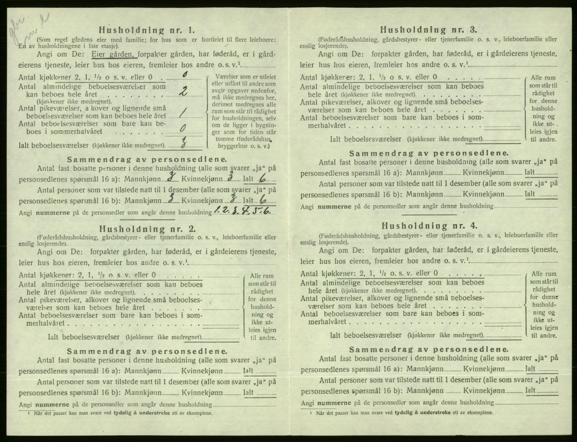 SAB, 1920 census for Voss, 1920, p. 2562