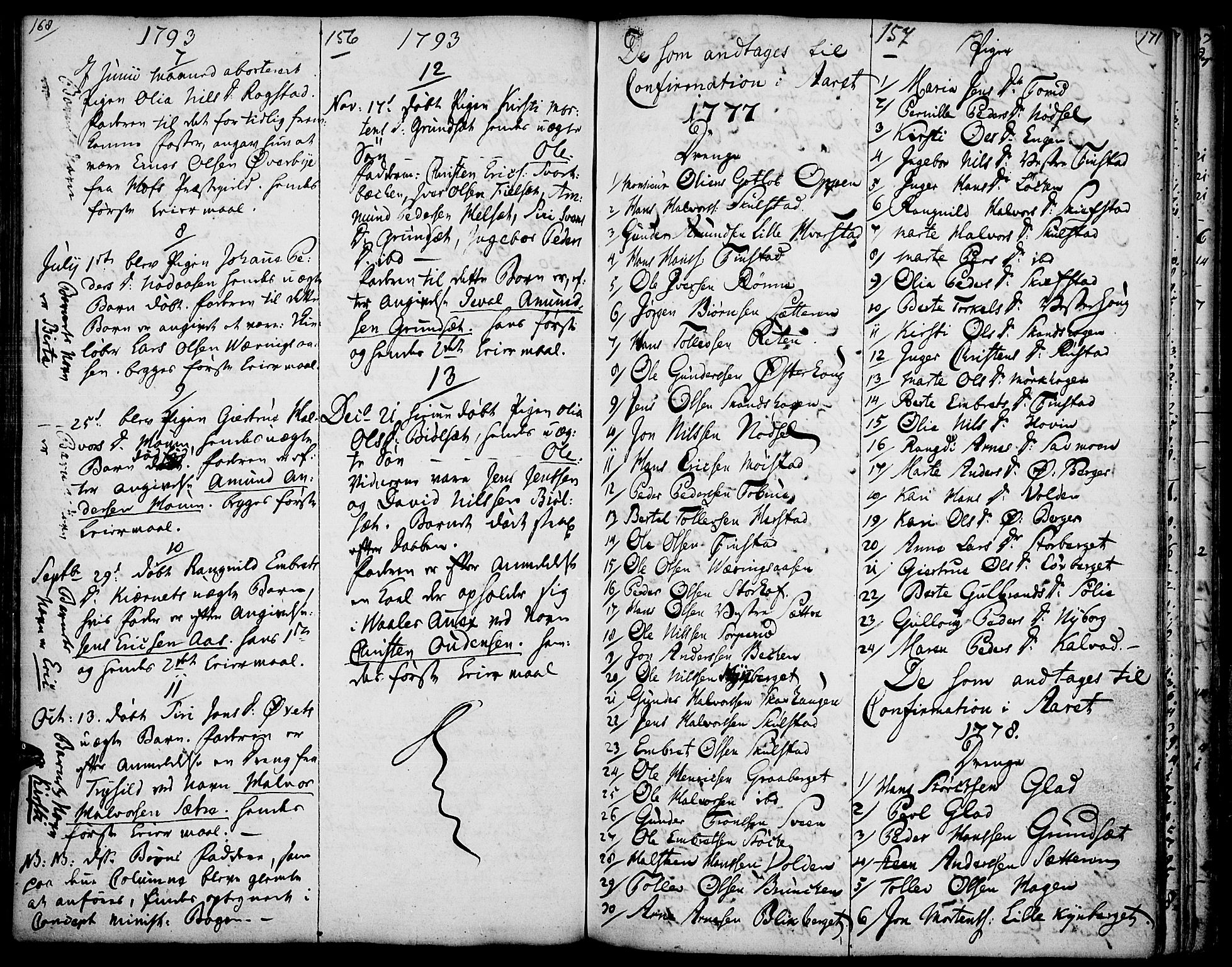 Elverum prestekontor, SAH/PREST-044/H/Ha/Haa/L0005: Parish register (official) no. 5, 1777-1793, p. 156-157
