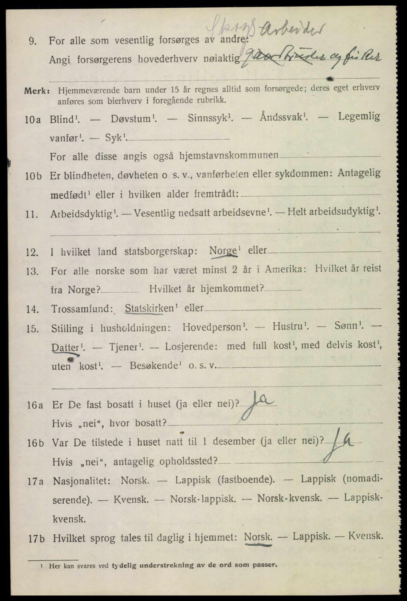 SAT, 1920 census for Beiarn, 1920, p. 1029