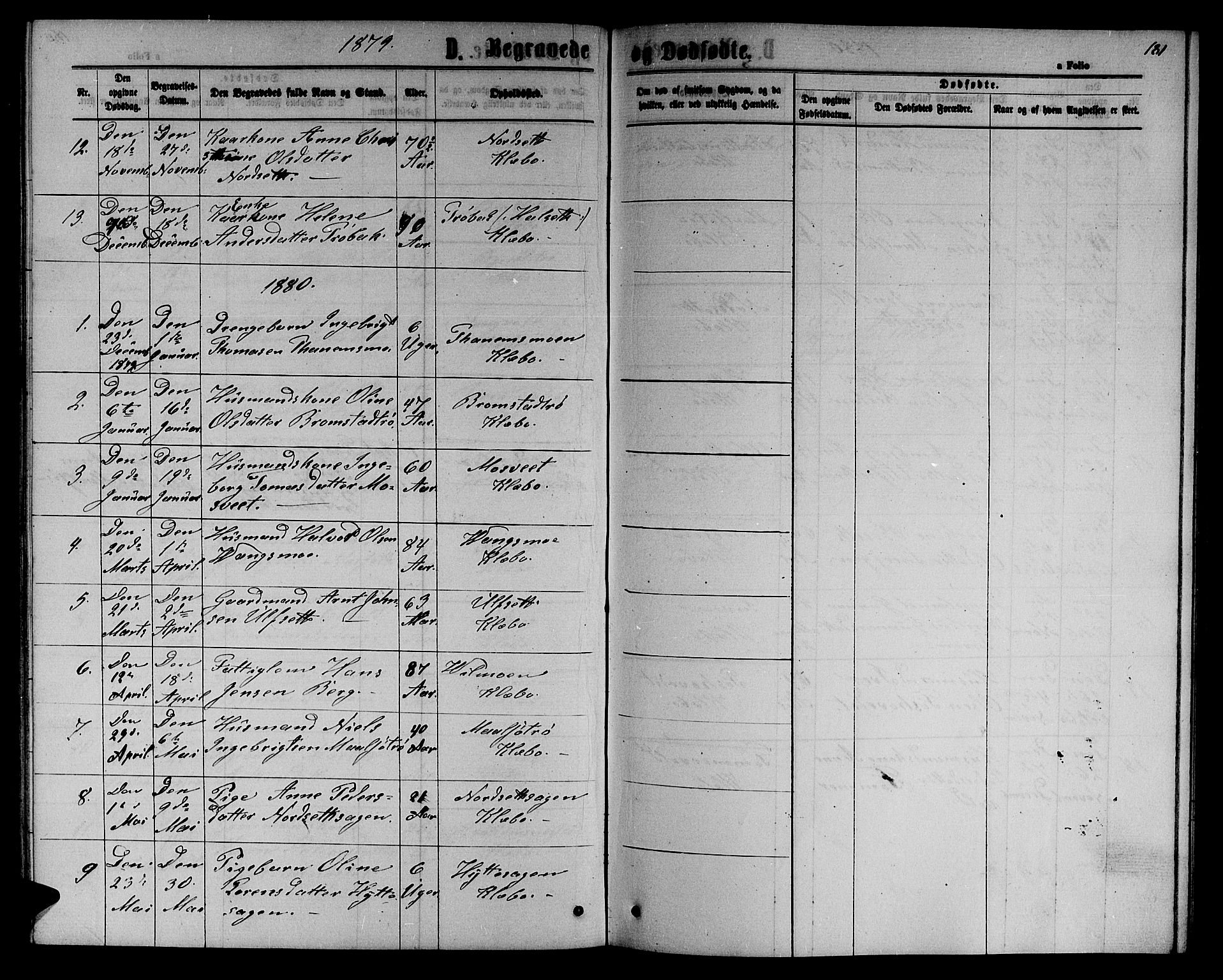 Ministerialprotokoller, klokkerbøker og fødselsregistre - Sør-Trøndelag, SAT/A-1456/618/L0451: Parish register (copy) no. 618C02, 1865-1883, p. 181