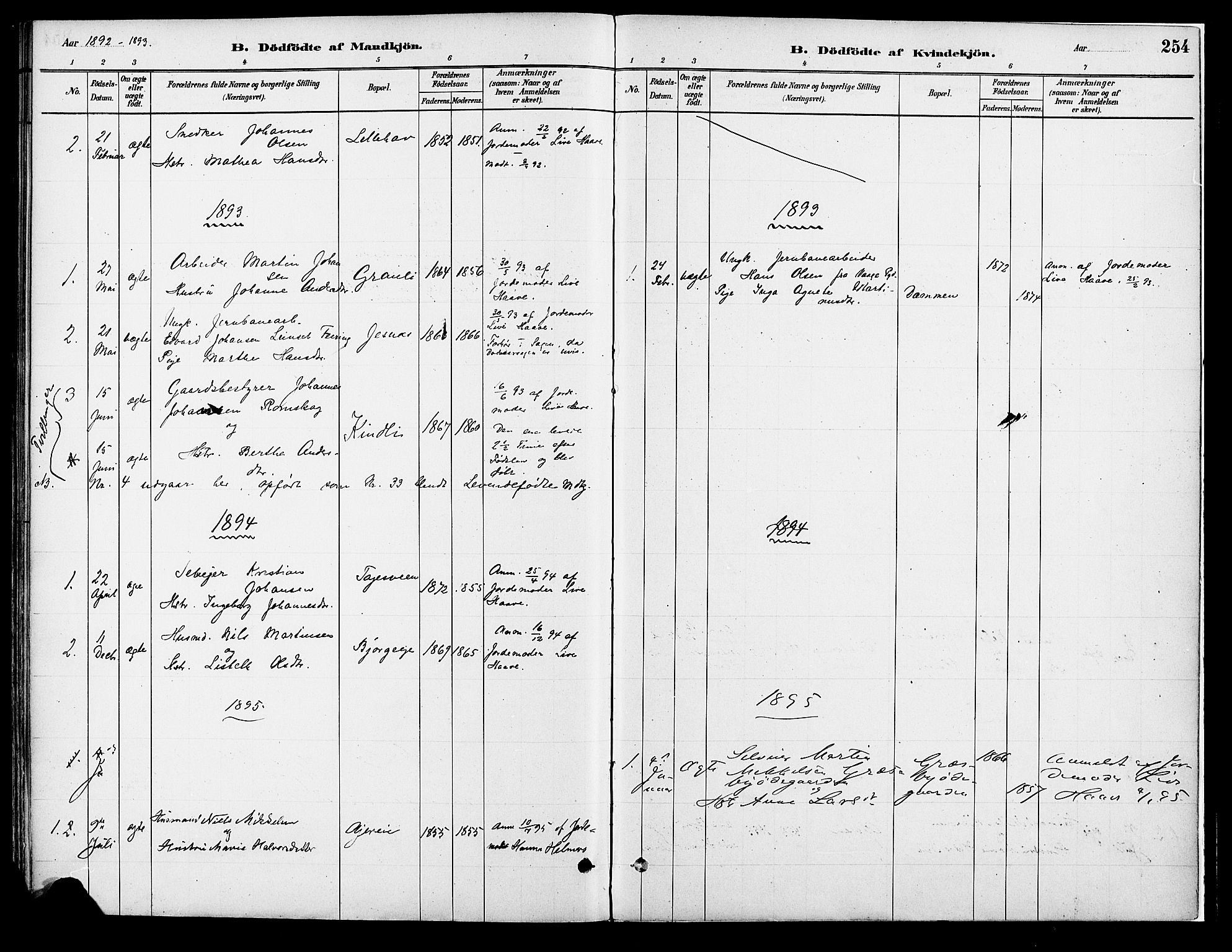Vang prestekontor, Hedmark, SAH/PREST-008/H/Ha/Haa/L0018A: Parish register (official) no. 18A, 1880-1906, p. 254