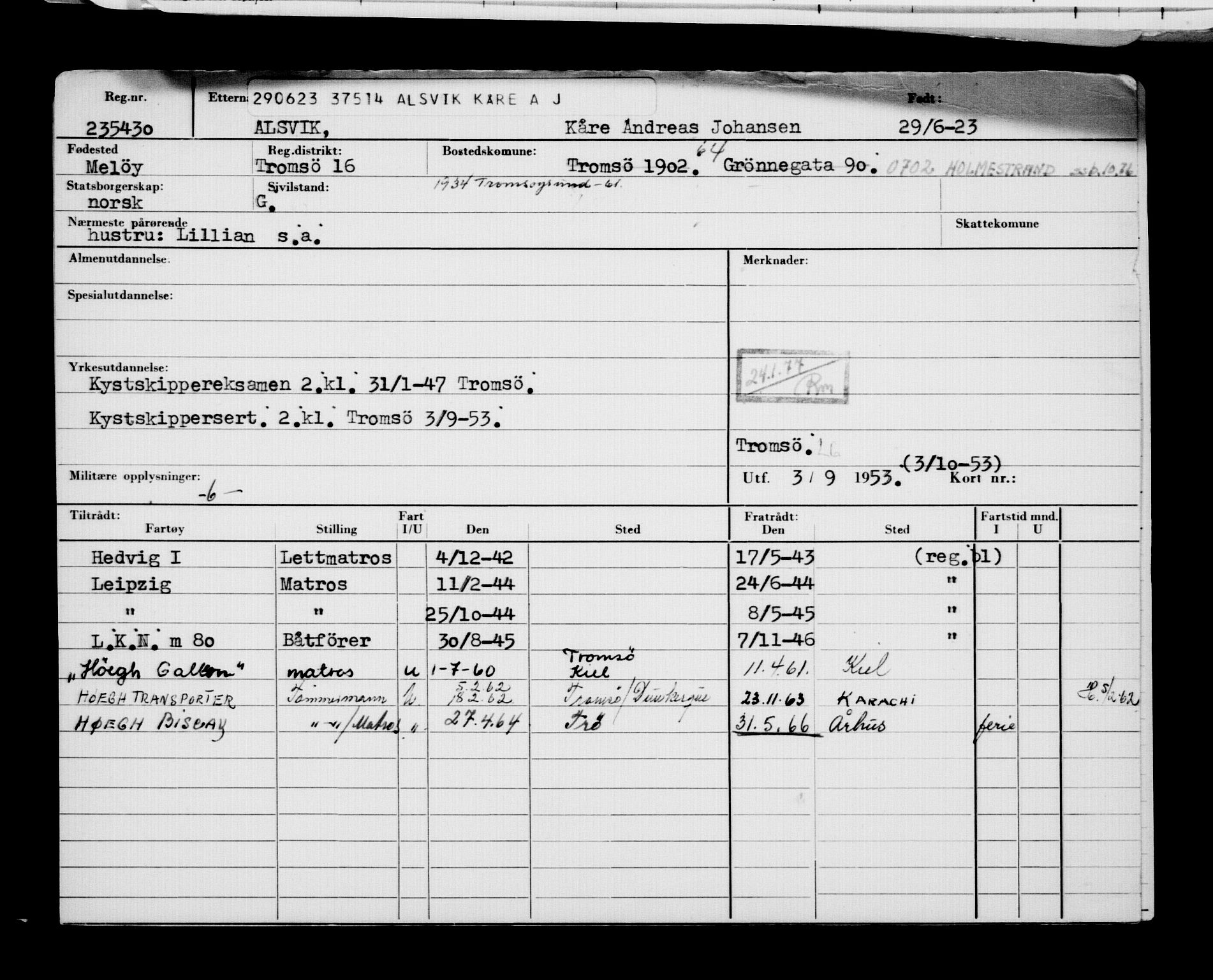 Direktoratet for sjømenn, AV/RA-S-3545/G/Gb/L0220: Hovedkort, 1923, p. 489