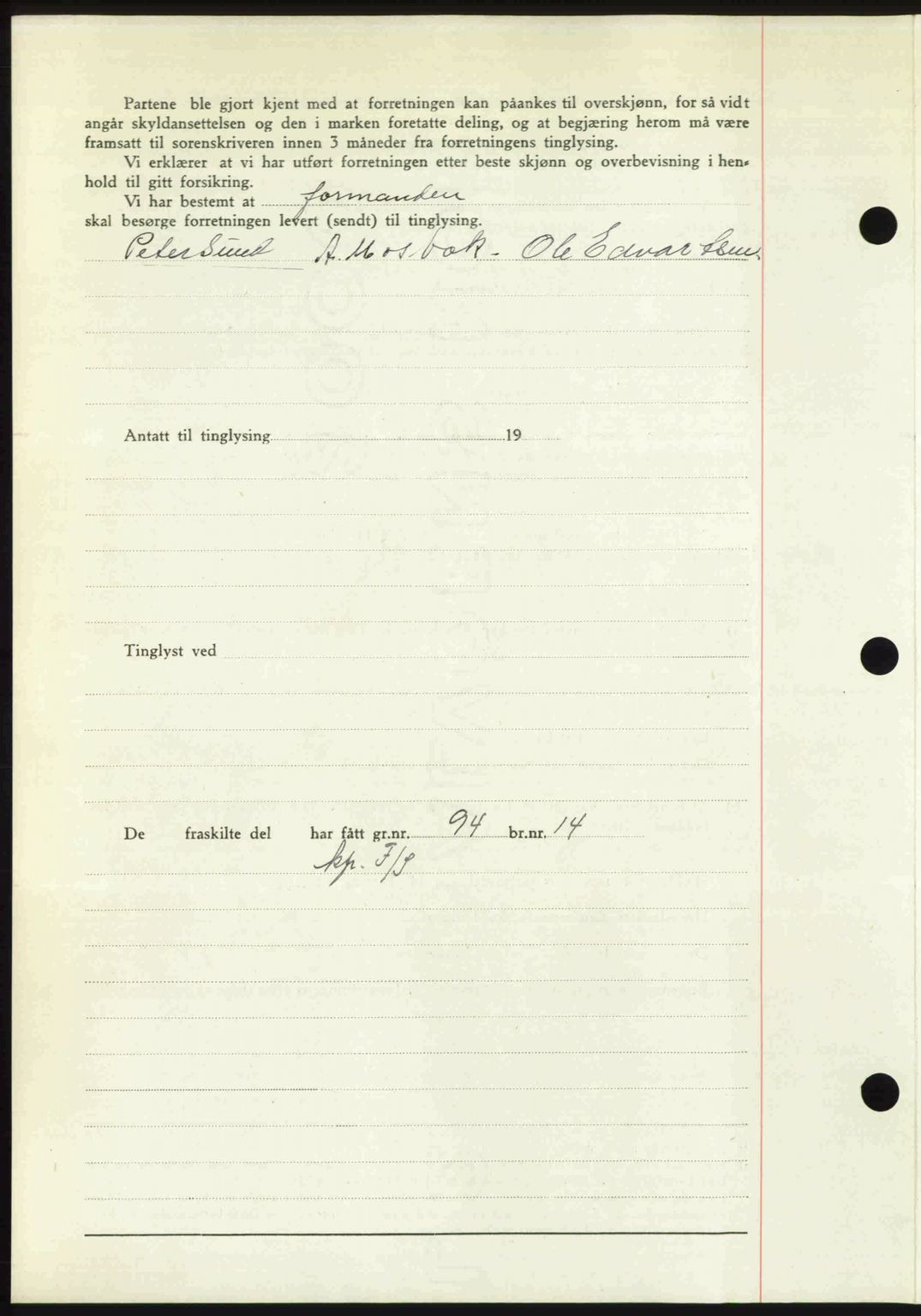 Idd og Marker sorenskriveri, SAO/A-10283/G/Gb/Gbb/L0011: Mortgage book no. A11, 1948-1949, Diary no: : 2/1949