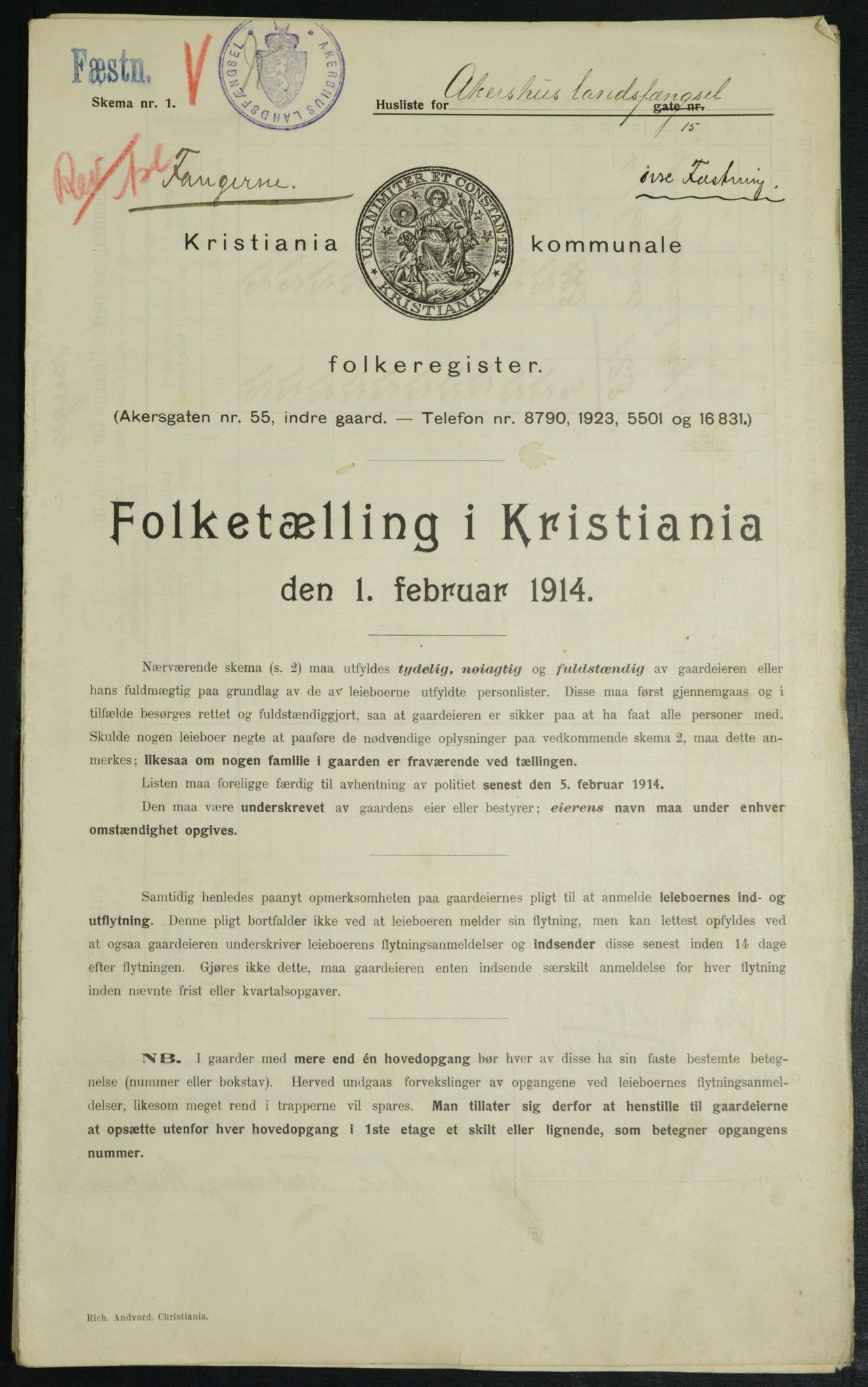 OBA, Municipal Census 1914 for Kristiania, 1914, p. 24231