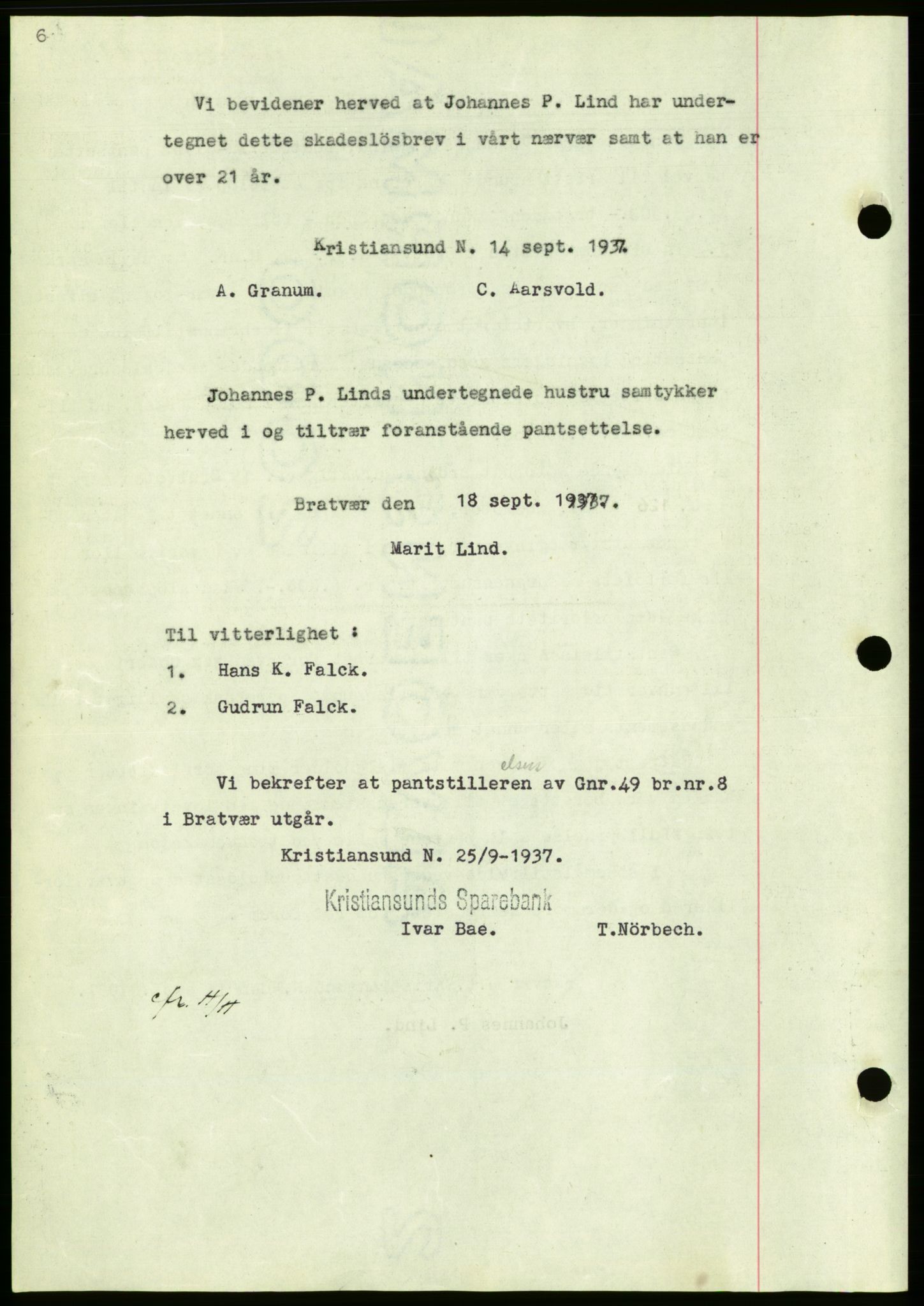 Nordmøre sorenskriveri, AV/SAT-A-4132/1/2/2Ca/L0092: Mortgage book no. B82, 1937-1938, Diary no: : 2360/1937