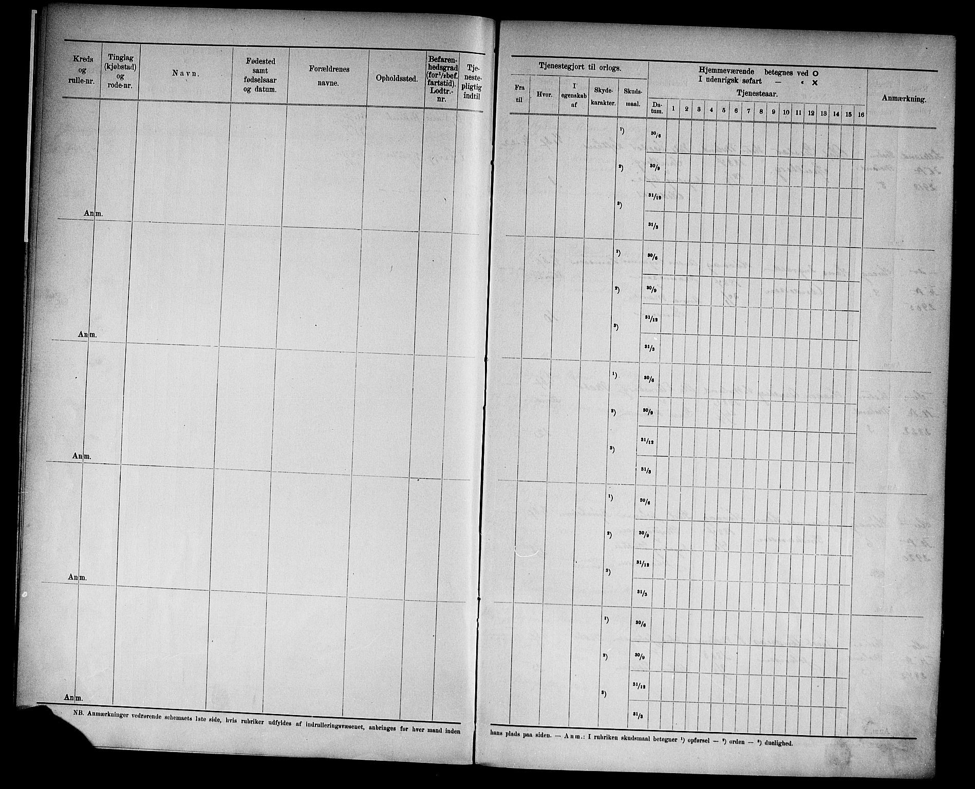 Kristiansand mønstringskrets, AV/SAK-2031-0015/F/Fd/L0008: Rulle sjøvernepliktige, C-8, 1906, p. 4