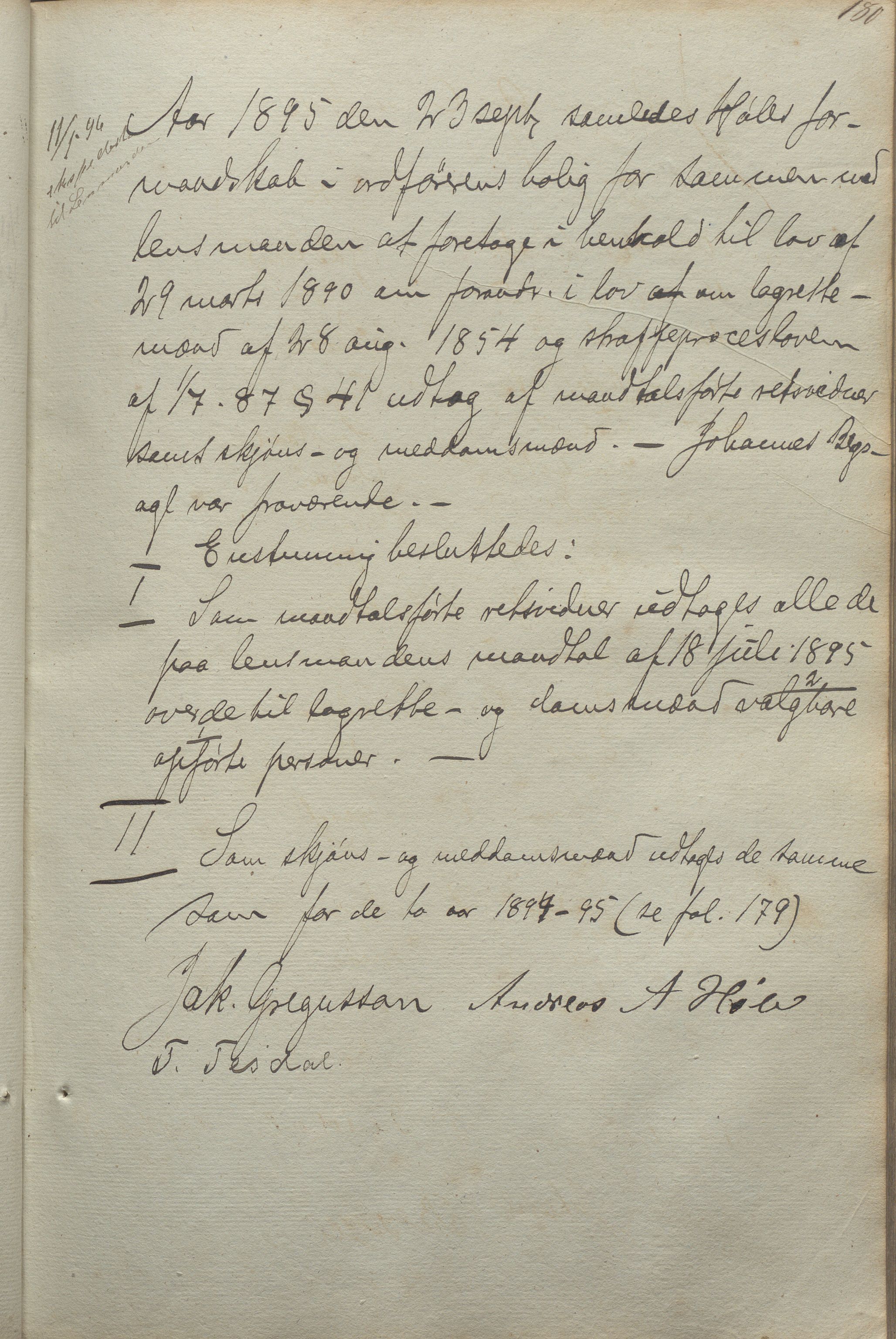 Høle kommune - Formannskapet, IKAR/K-100021/Aa/L0001: Møtebok, 1842-1895, p. 180a