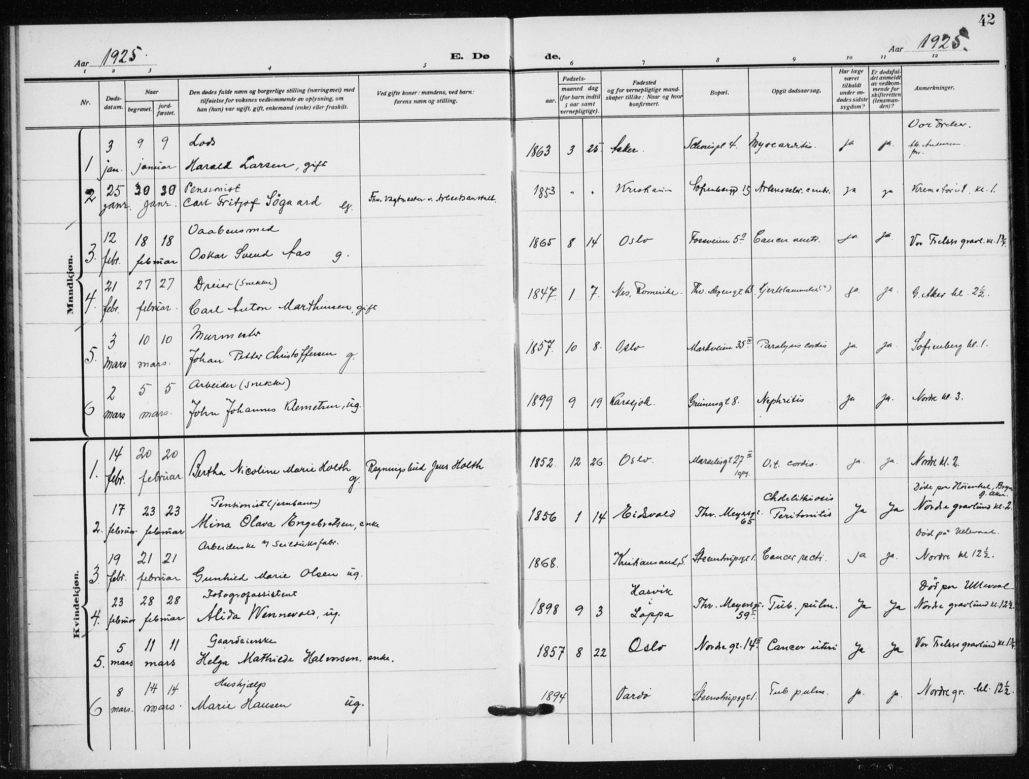 Hauge prestekontor Kirkebøker, AV/SAO-A-10849/F/Fa/L0005: Parish register (official) no. 5, 1917-1938, p. 42