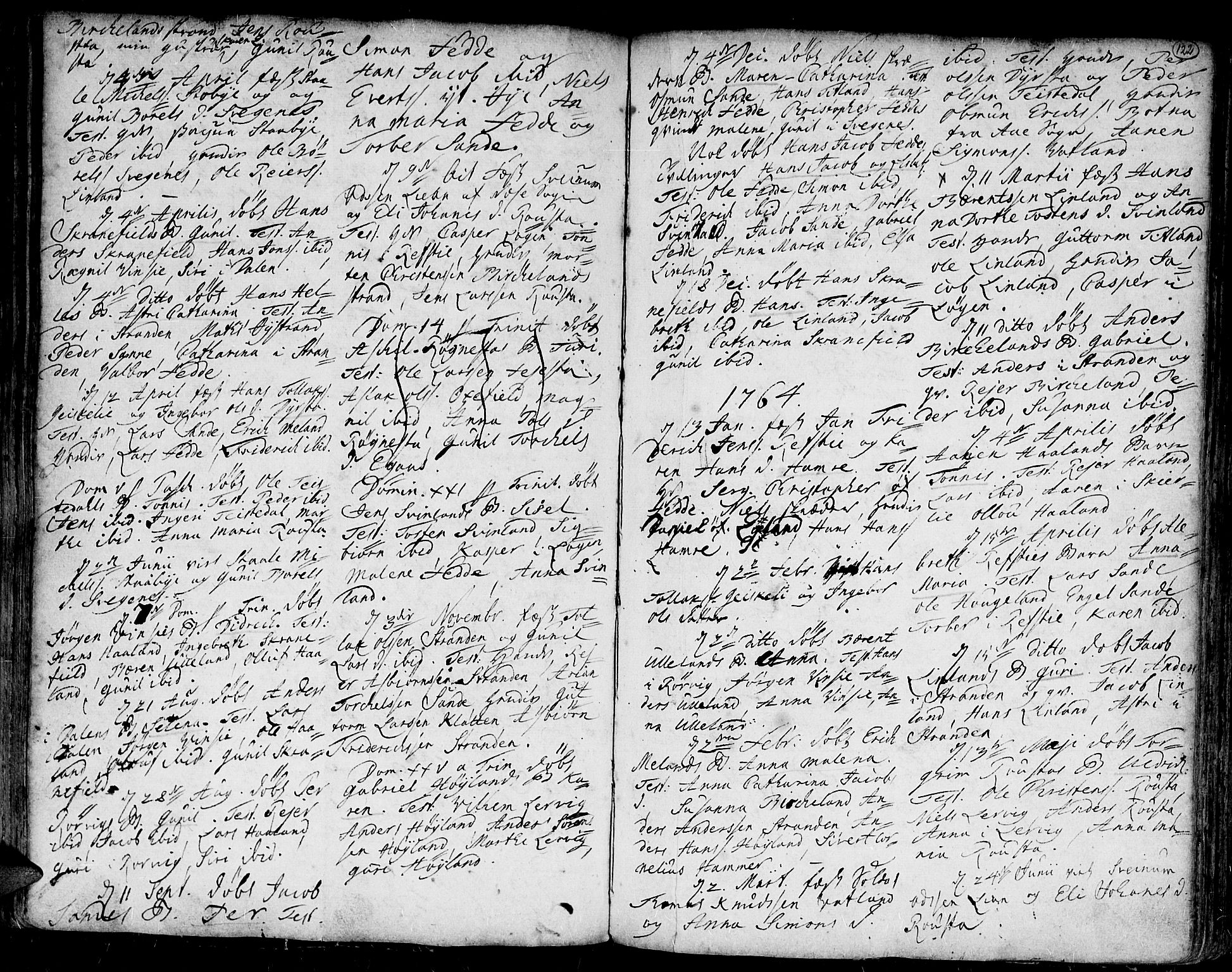 Kvinesdal sokneprestkontor, SAK/1111-0026/F/Fa/Fab/L0001: Parish register (official) no. A 1 /2, 1710-1788, p. 122