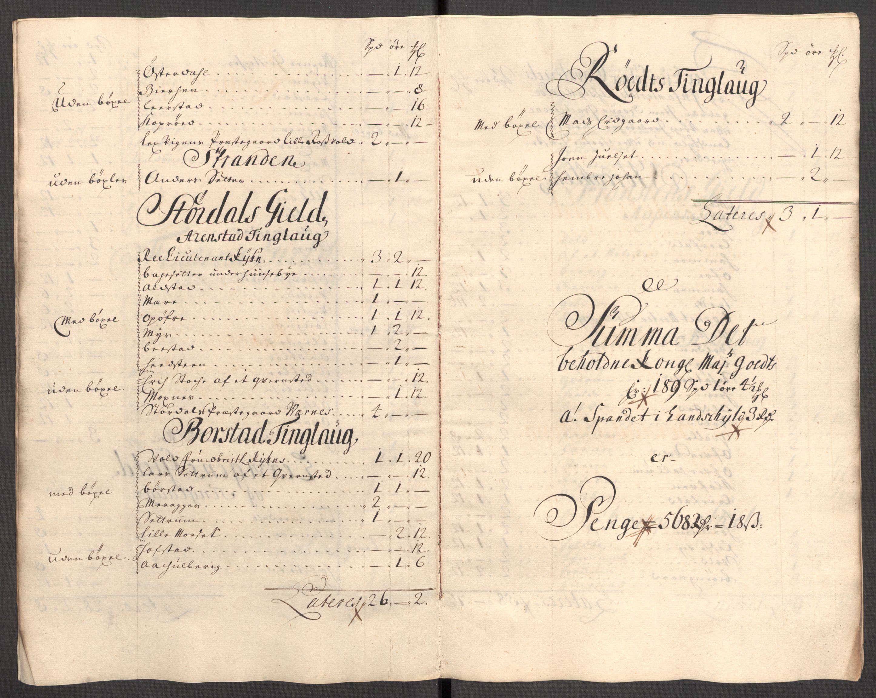 Rentekammeret inntil 1814, Reviderte regnskaper, Fogderegnskap, RA/EA-4092/R62/L4194: Fogderegnskap Stjørdal og Verdal, 1703, p. 111