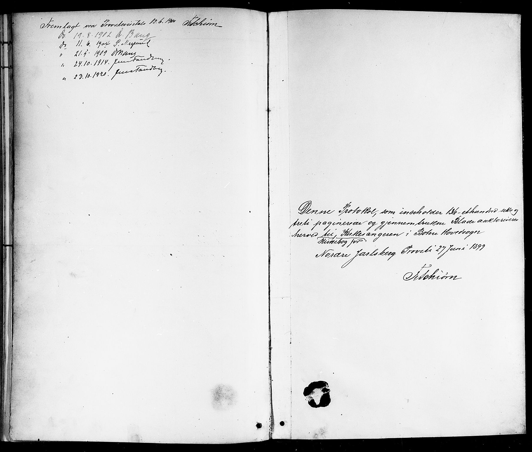 Botne kirkebøker, AV/SAKO-A-340/G/Ga/L0004: Parish register (copy) no. I 4, 1899-1915