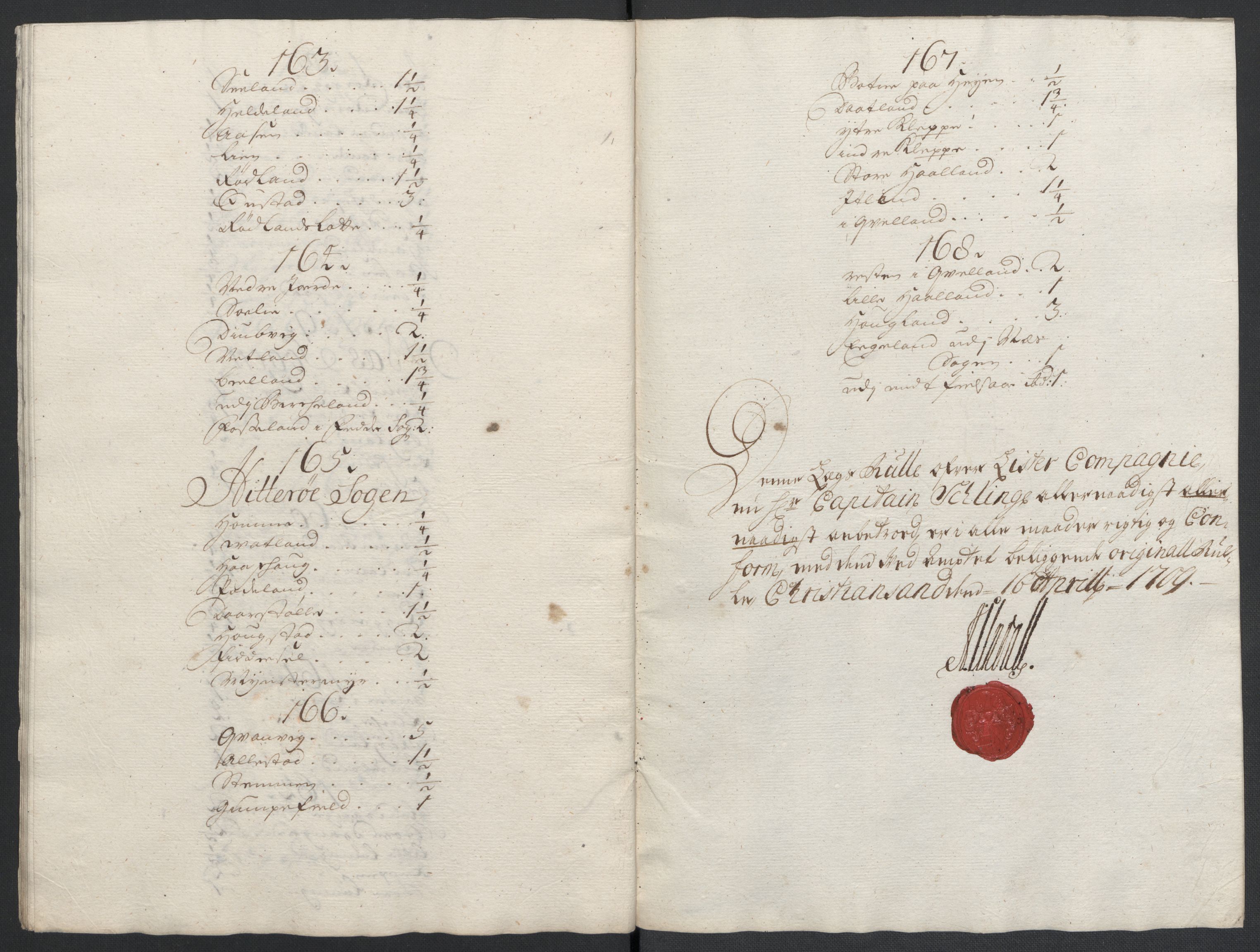 Rentekammeret inntil 1814, Reviderte regnskaper, Fogderegnskap, RA/EA-4092/R43/L2552: Fogderegnskap Lista og Mandal, 1705-1709, p. 65