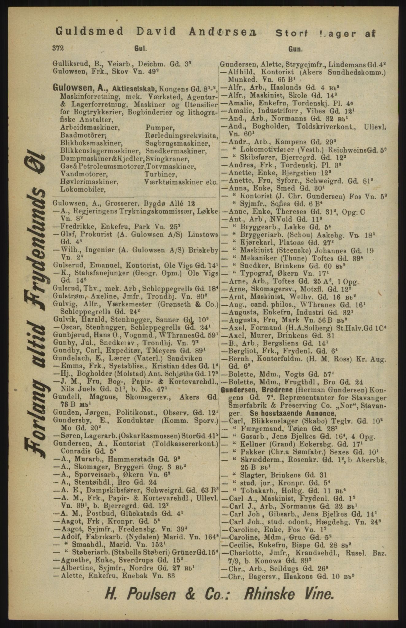 Kristiania/Oslo adressebok, PUBL/-, 1904, p. 372
