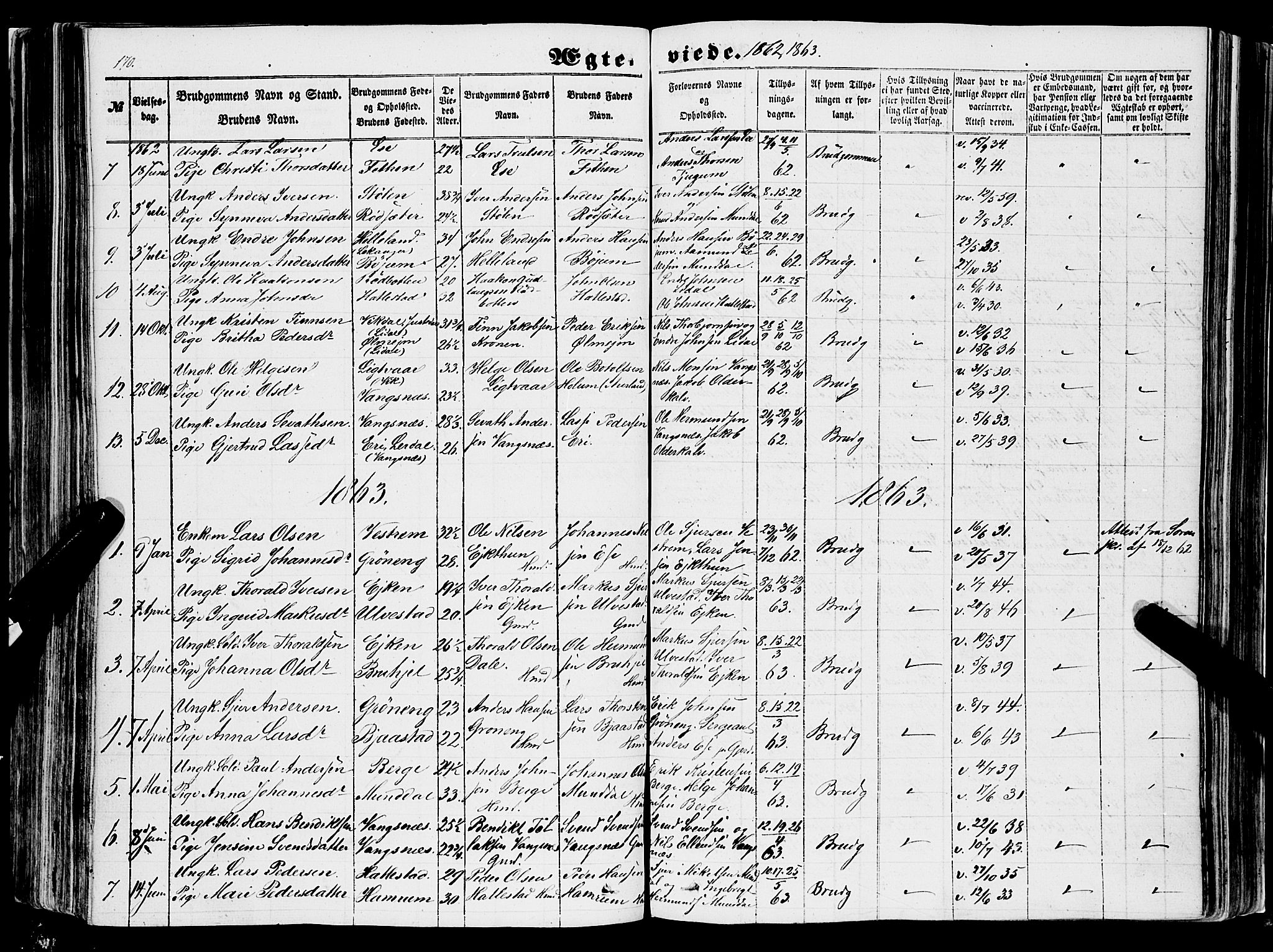 Balestrand sokneprestembete, AV/SAB-A-79601/H/Haa/Haaa/L0002: Parish register (official) no. A 2, 1847-1866, p. 170