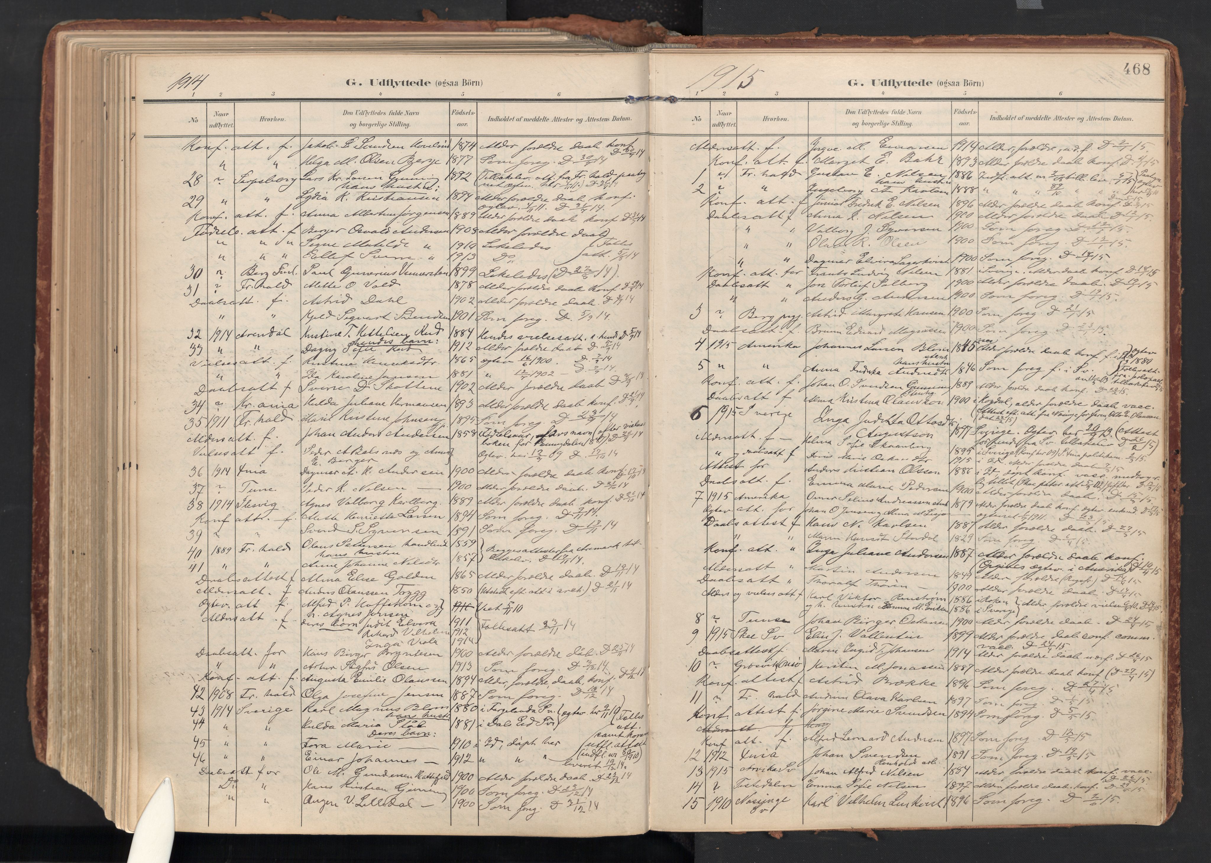 Idd prestekontor Kirkebøker, AV/SAO-A-10911/F/Fc/L0007: Parish register (official) no. III 7, 1904-1925, p. 468