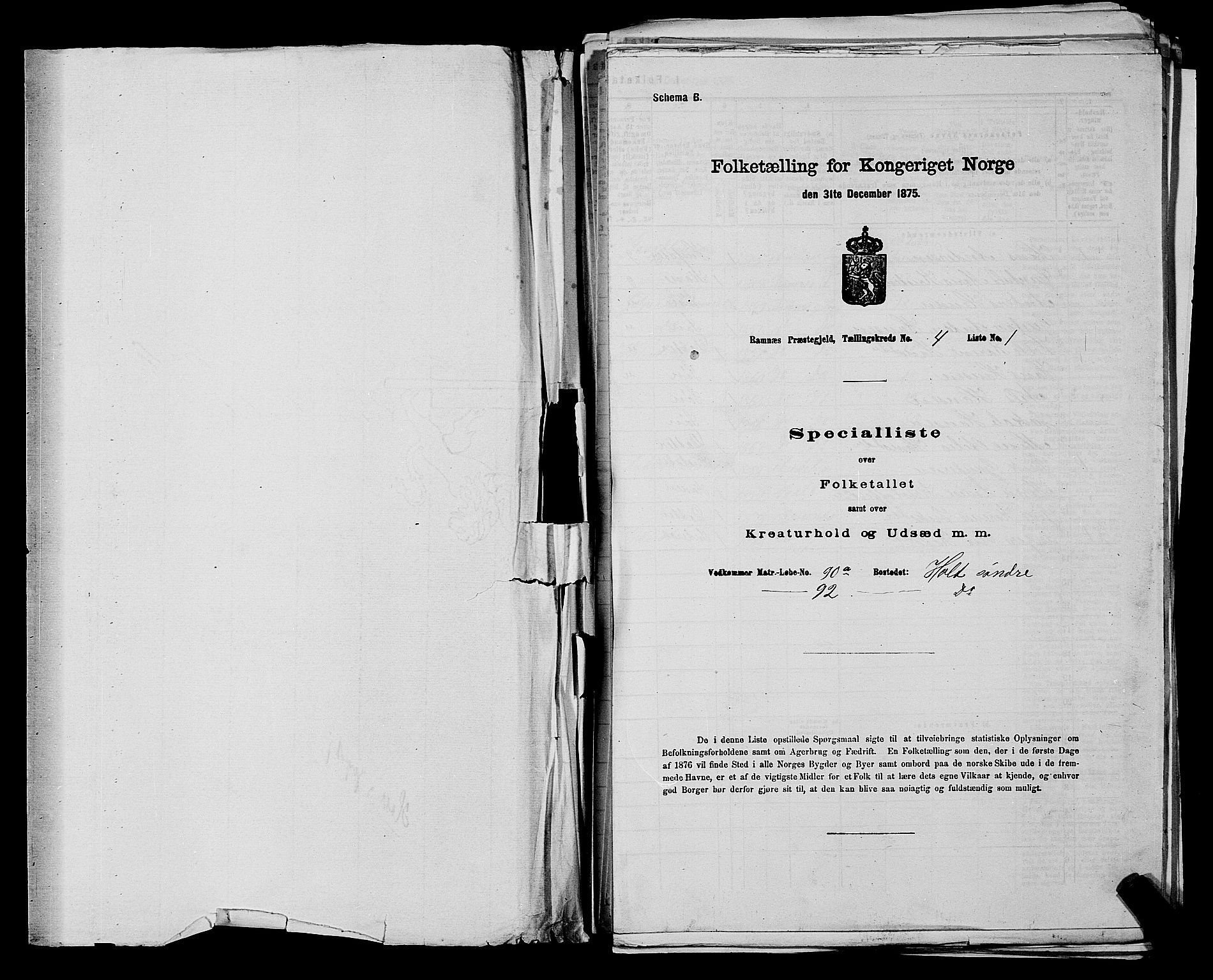 SAKO, 1875 census for 0718P Ramnes, 1875, p. 593