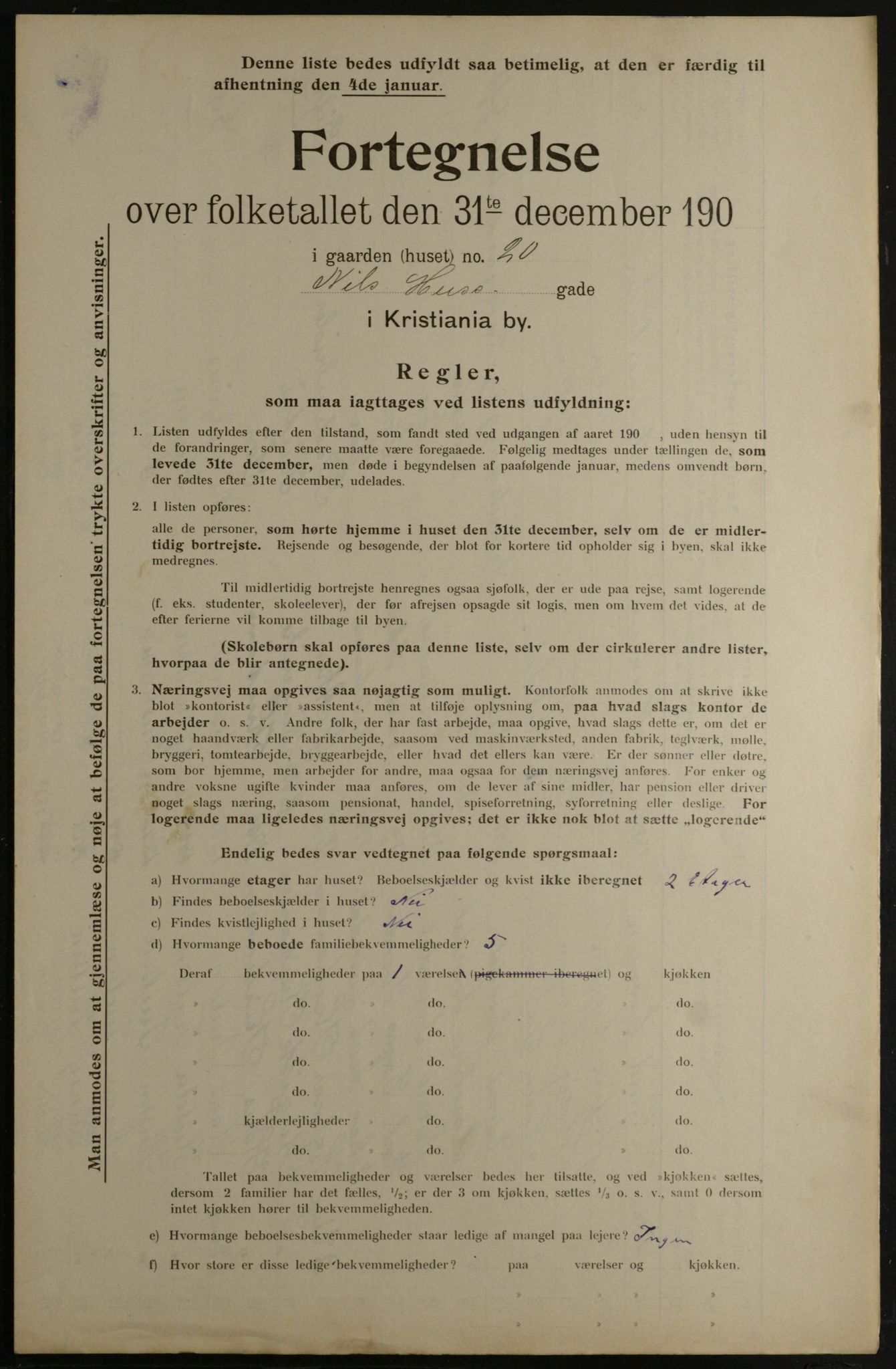 OBA, Municipal Census 1901 for Kristiania, 1901, p. 10906