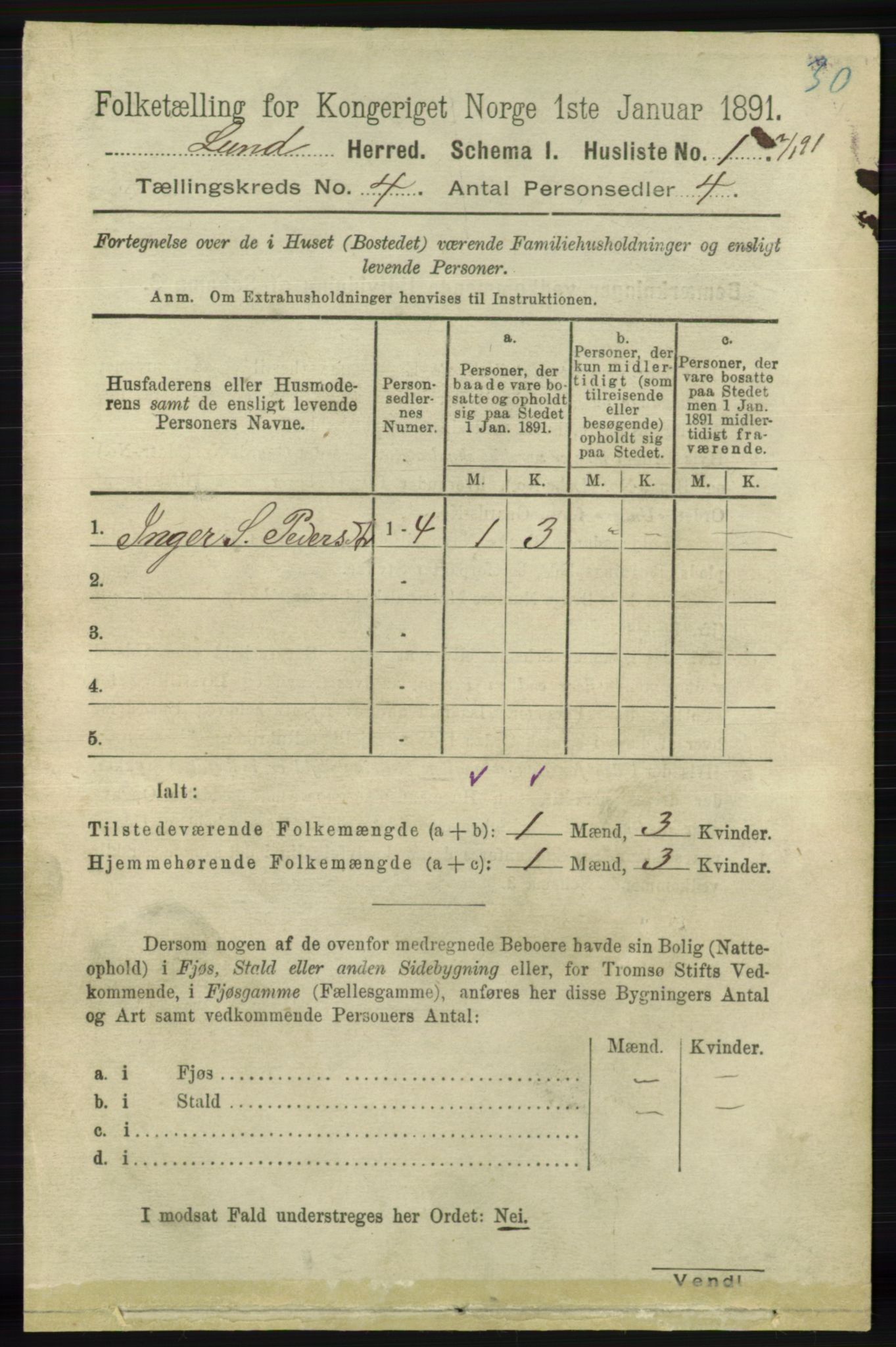RA, 1891 census for 1112 Lund, 1891, p. 1194