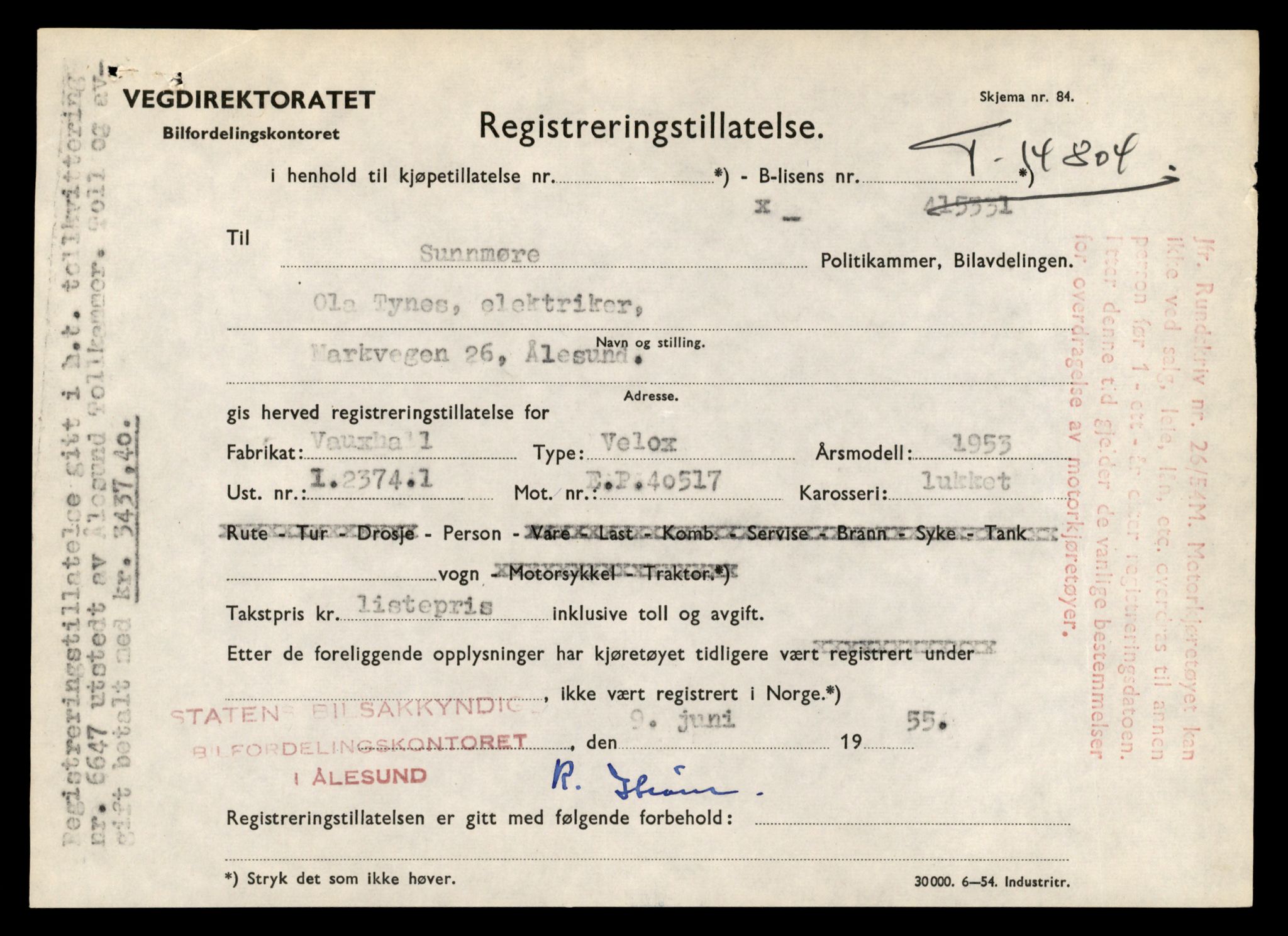Møre og Romsdal vegkontor - Ålesund trafikkstasjon, AV/SAT-A-4099/F/Fe/L0048: Registreringskort for kjøretøy T 14721 - T 14863, 1927-1998, p. 1769