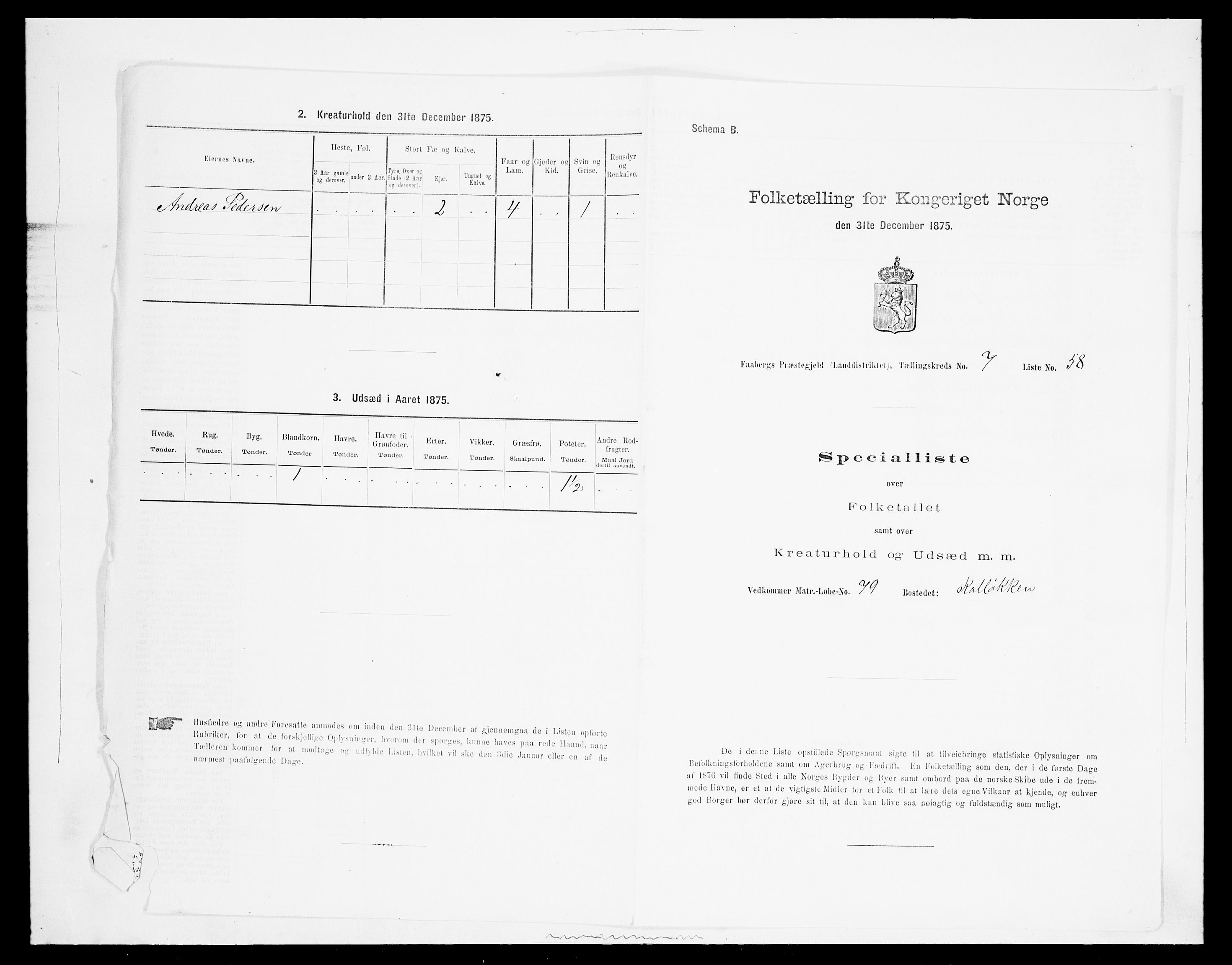 SAH, 1875 census for 0524L Fåberg/Fåberg og Lillehammer, 1875, p. 949