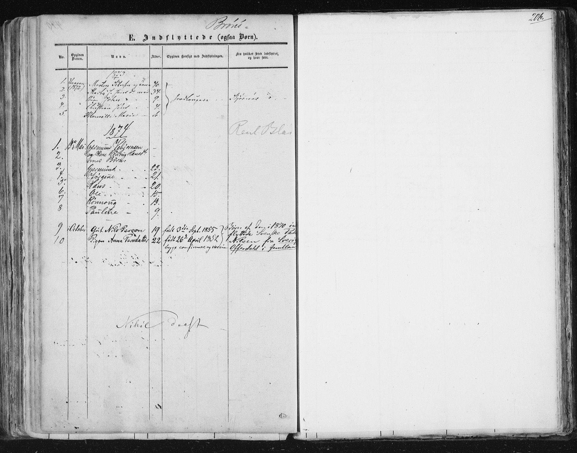 Ministerialprotokoller, klokkerbøker og fødselsregistre - Nordland, SAT/A-1459/813/L0198: Parish register (official) no. 813A08, 1834-1874, p. 206