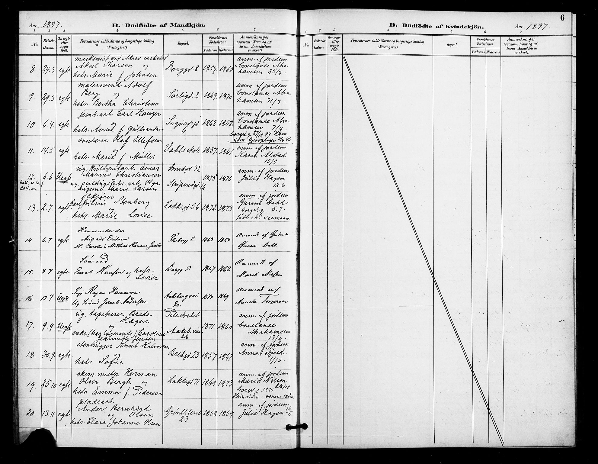 Grønland prestekontor Kirkebøker, AV/SAO-A-10848/F/Fa/L0011: Parish register (official) no. 11, 1892-1907, p. 6