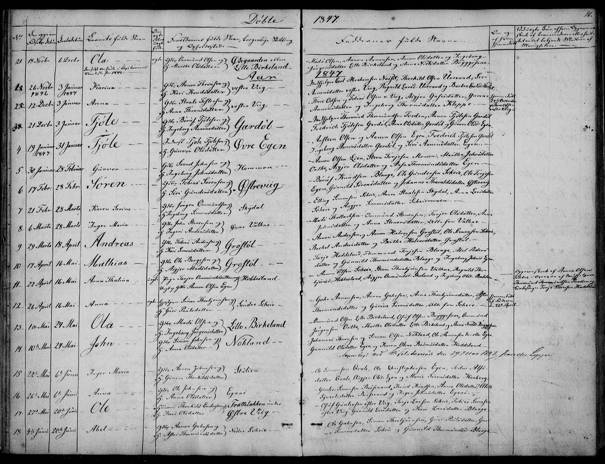 Hægebostad sokneprestkontor, AV/SAK-1111-0024/F/Fa/Fab/L0002: Parish register (official) no. A 2, 1836-1872, p. 26