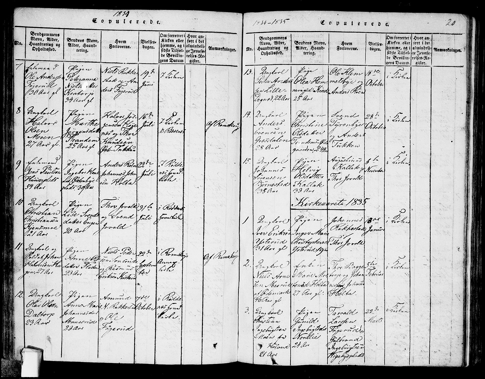 Rødenes prestekontor Kirkebøker, AV/SAO-A-2005/F/Fa/L0004: Parish register (official) no. I 4, 1814-1838, p. 20