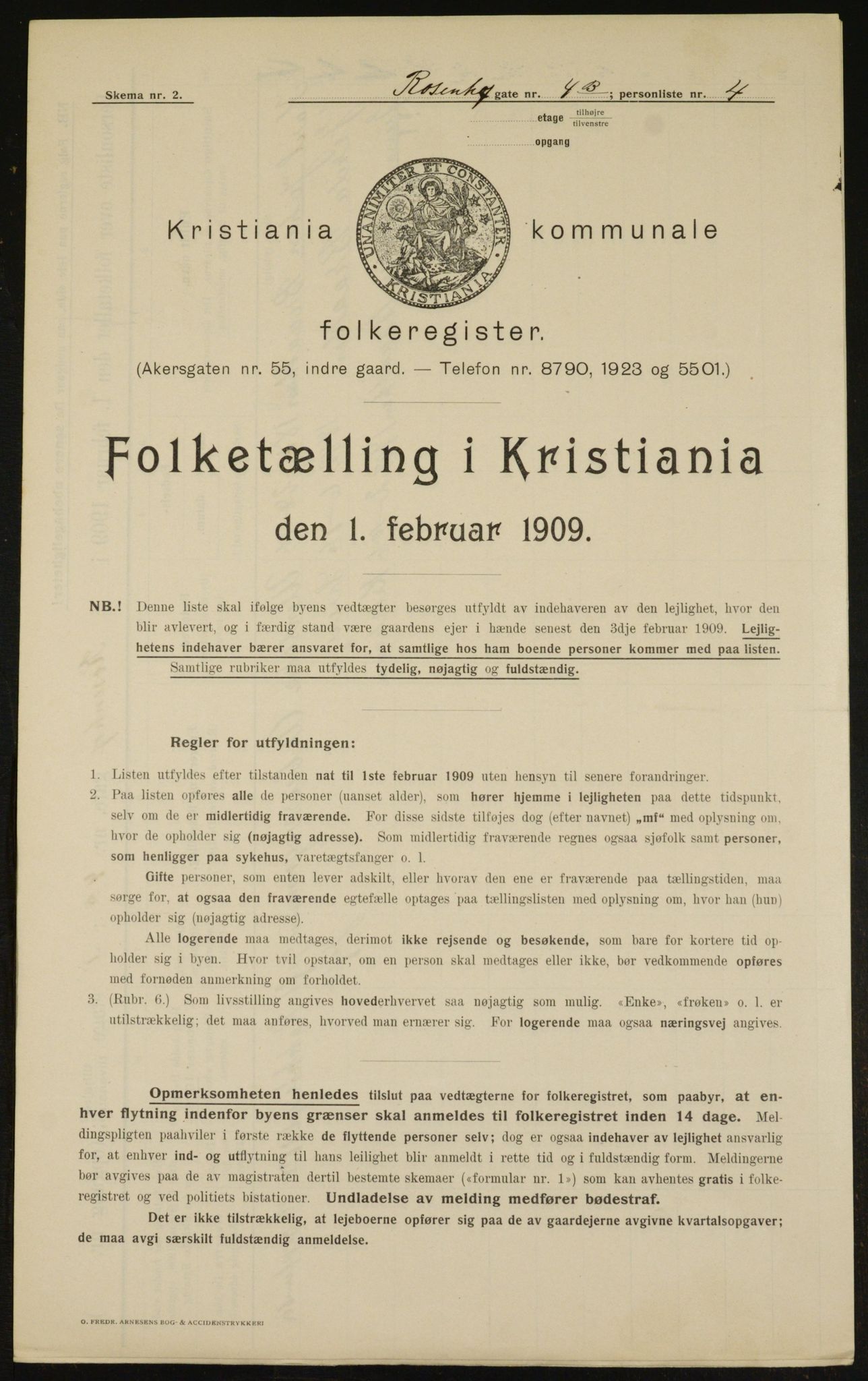 OBA, Municipal Census 1909 for Kristiania, 1909, p. 75895