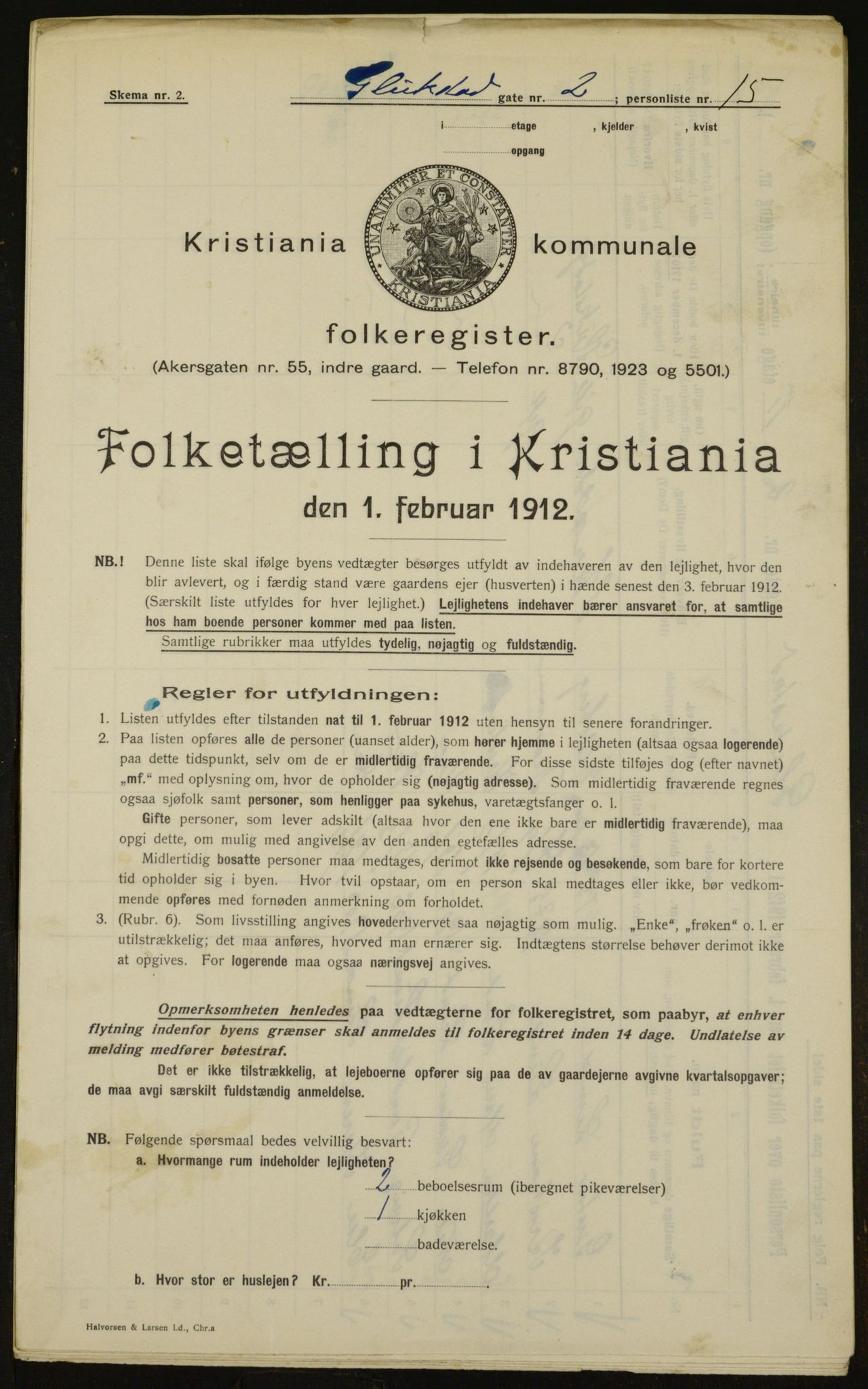 OBA, Municipal Census 1912 for Kristiania, 1912, p. 29192