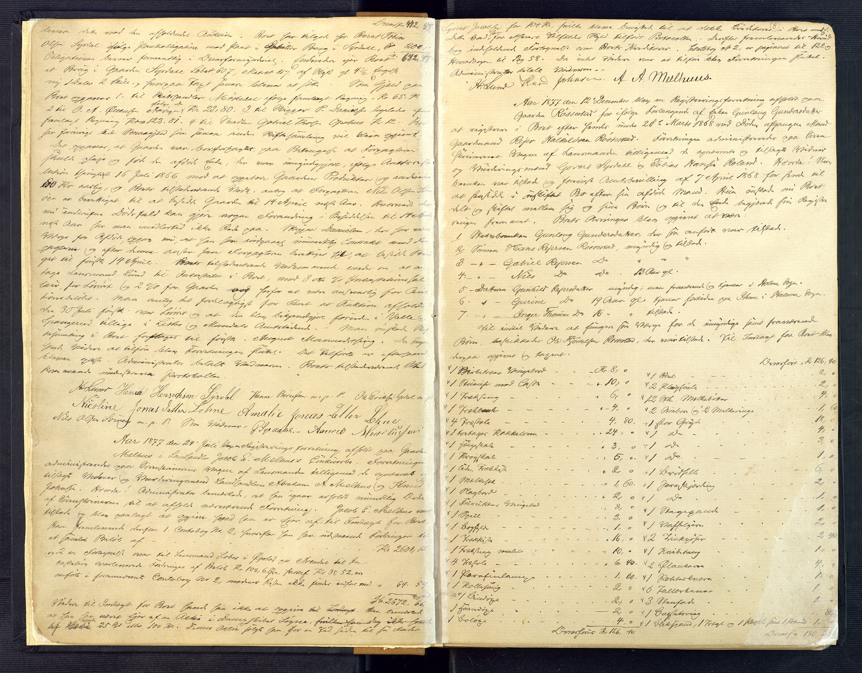 Mandal sorenskriveri, AV/SAK-1221-0005/001/H/Hc/L0063: Skifteregistreringsprotokoll nr 19 Sør-Audnedal, 1875-1900, p. 8