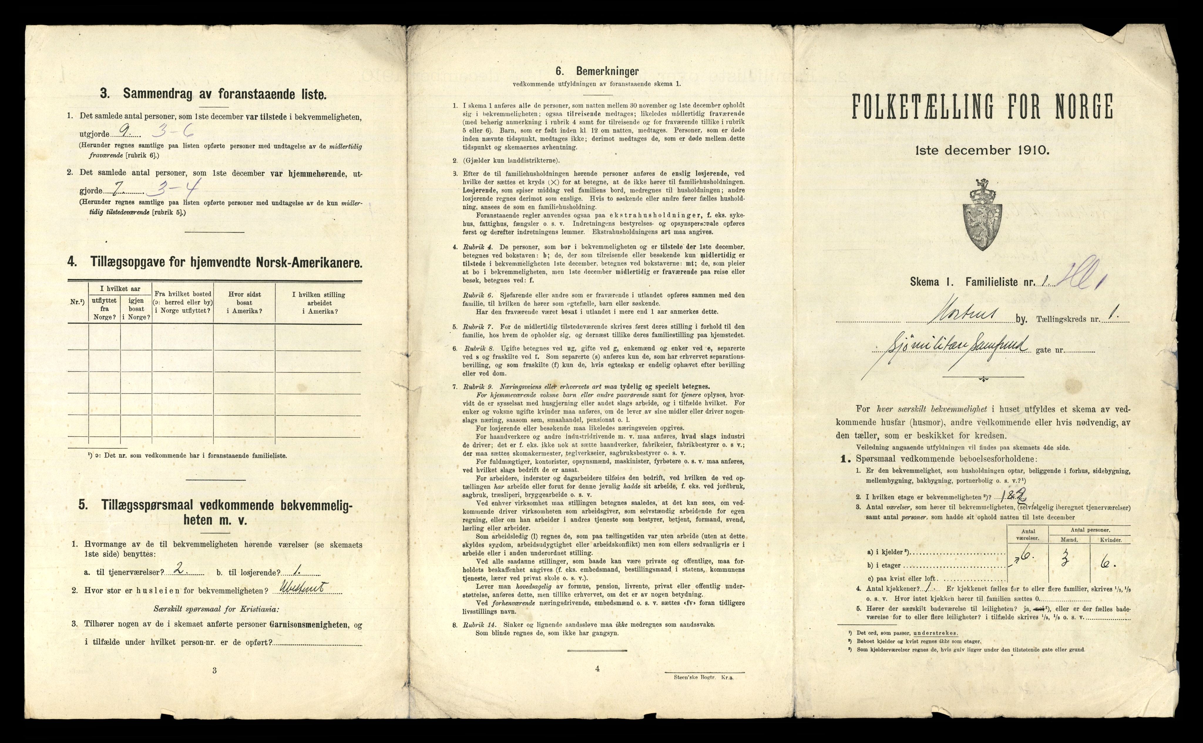 RA, 1910 census for Horten, 1910, p. 46