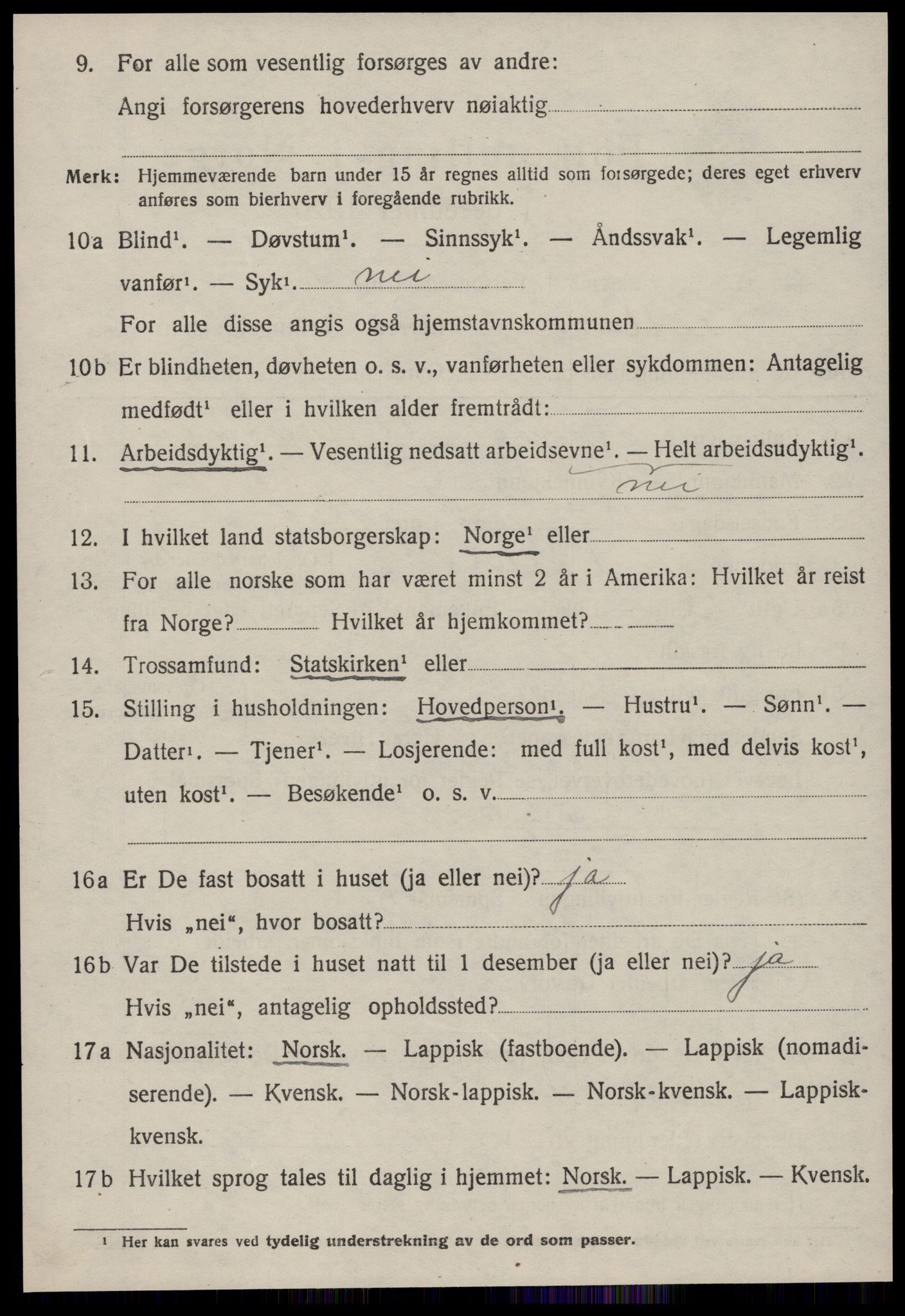 SAT, 1920 census for Fillan, 1920, p. 1457