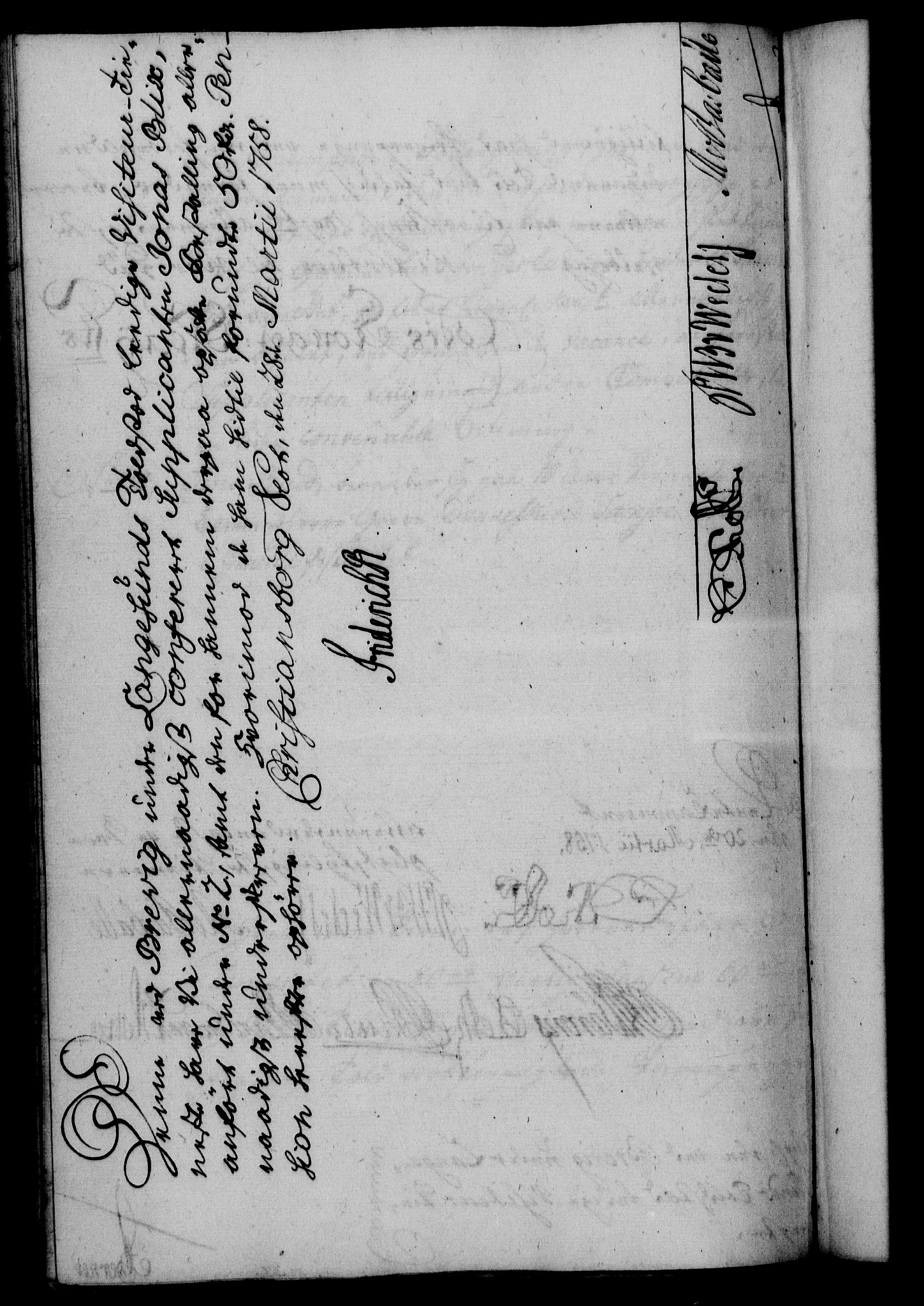 Rentekammeret, Kammerkanselliet, RA/EA-3111/G/Gf/Gfa/L0040: Norsk relasjons- og resolusjonsprotokoll (merket RK 52.40), 1758, p. 219