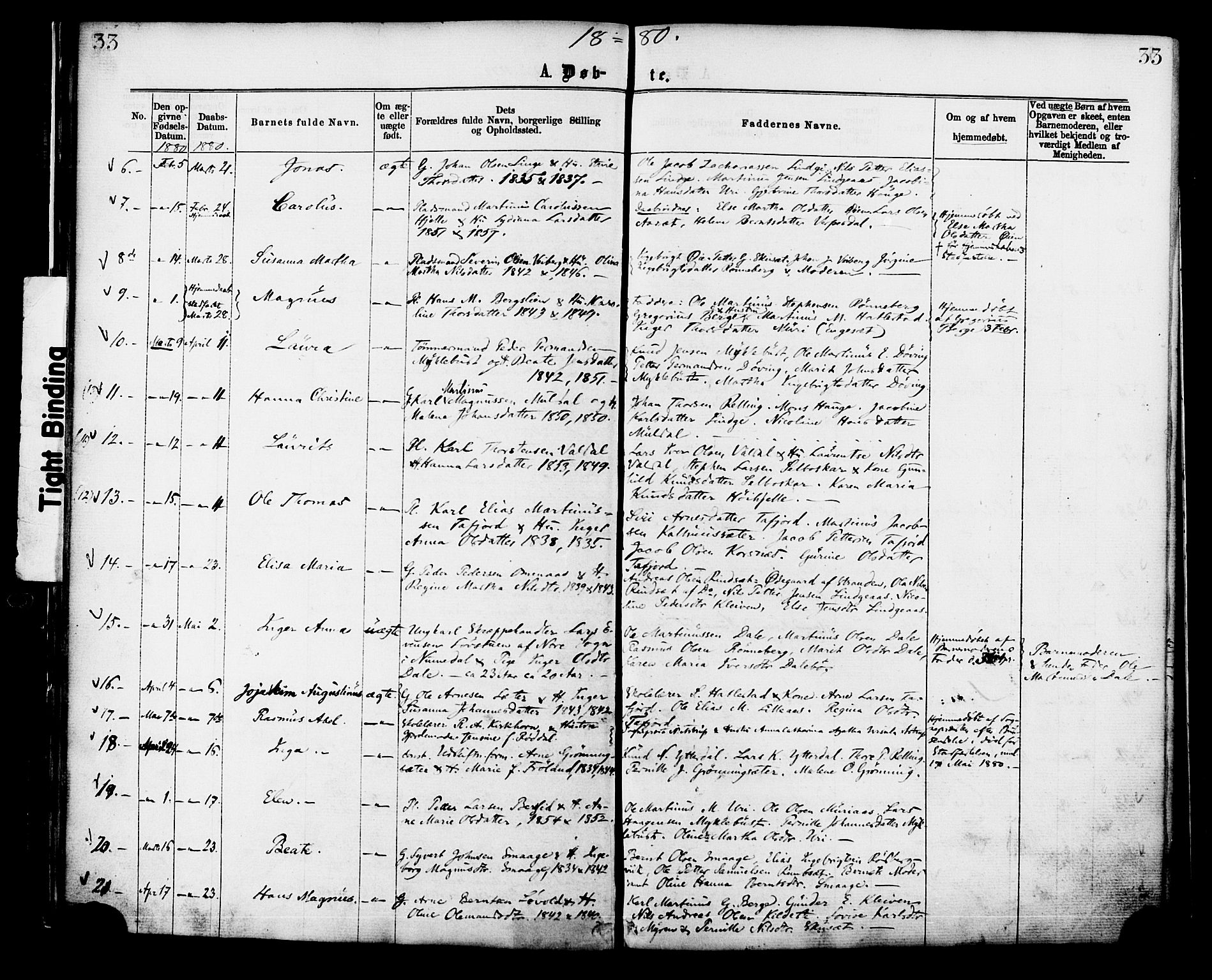 Ministerialprotokoller, klokkerbøker og fødselsregistre - Møre og Romsdal, SAT/A-1454/519/L0254: Parish register (official) no. 519A13, 1868-1883, p. 33