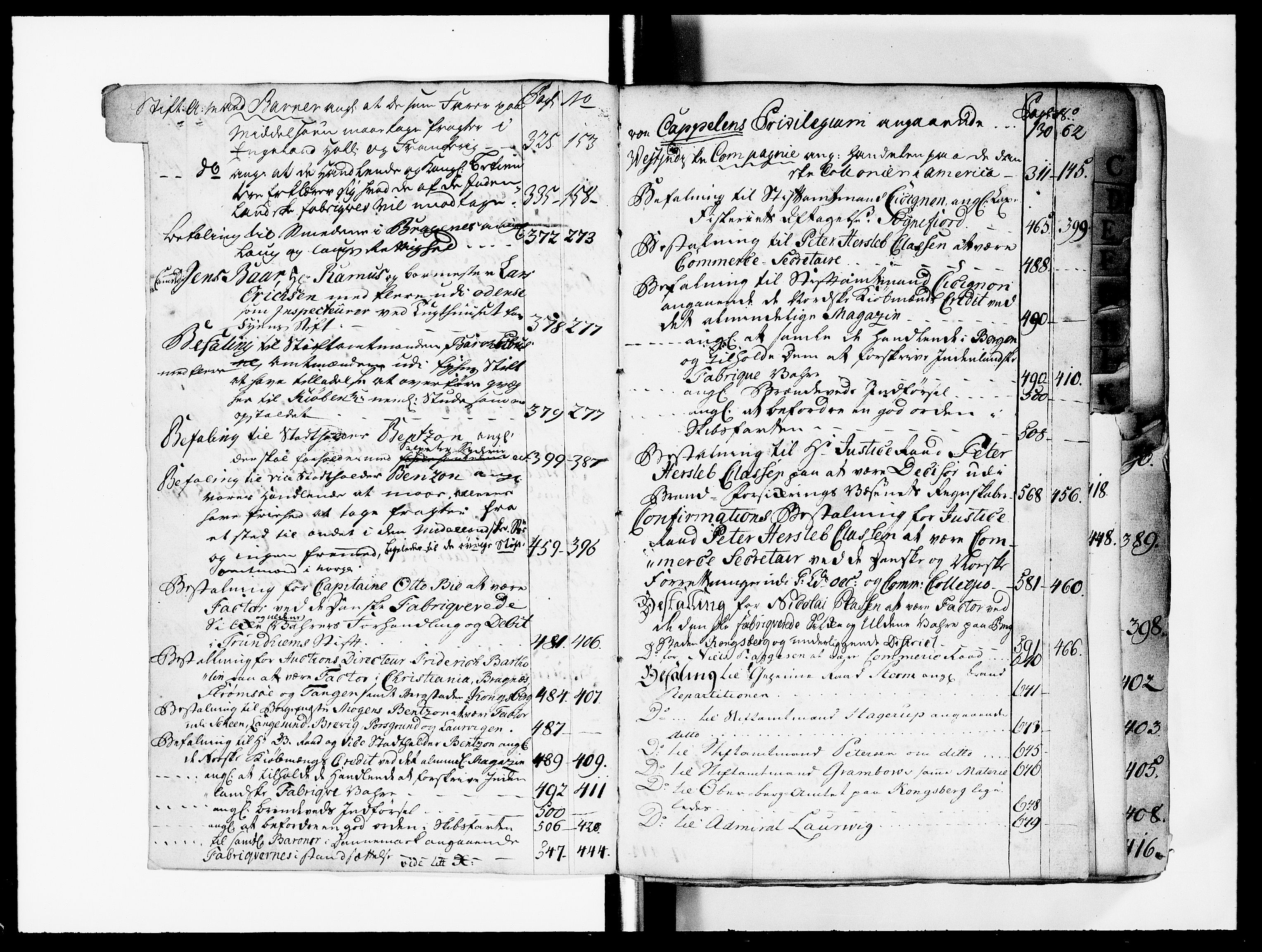 Kommercekollegiet, Dansk-Norske Sekretariat, DRA/A-0001/02/18: Kgl. Ordres. Missiver og Reskr., 1735-1770