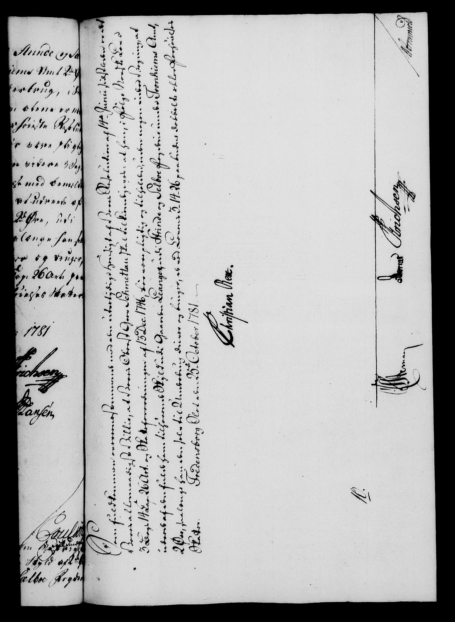 Rentekammeret, Kammerkanselliet, RA/EA-3111/G/Gf/Gfa/L0063: Norsk relasjons- og resolusjonsprotokoll (merket RK 52.63), 1781, p. 1072