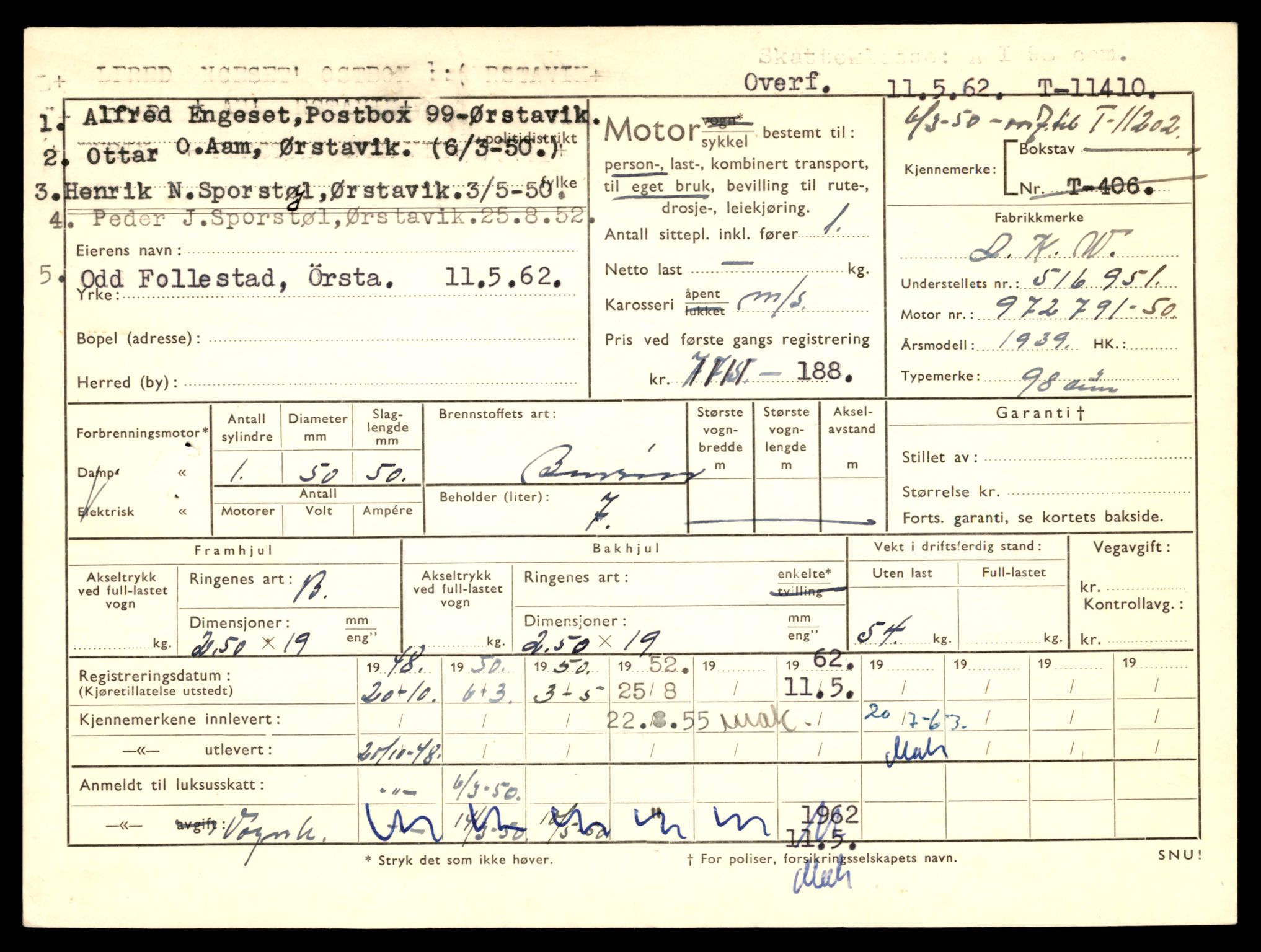 Møre og Romsdal vegkontor - Ålesund trafikkstasjon, SAT/A-4099/F/Fe/L0028: Registreringskort for kjøretøy T 11290 - T 11429, 1927-1998, p. 2721