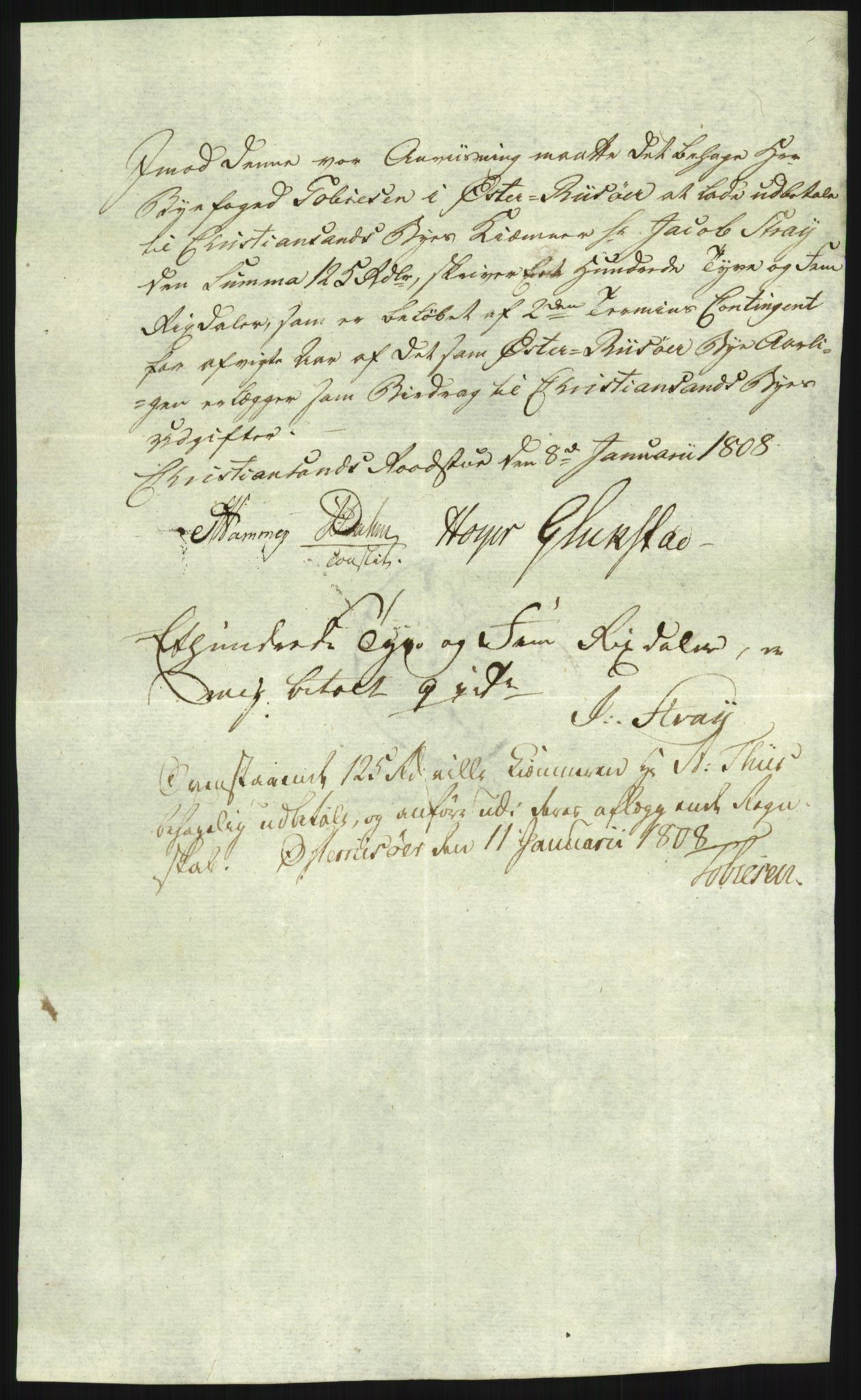 Danske Kanselli 1800-1814, RA/EA-3024/K/Kk/Kka/Kkac/L0237: Kjøpstadregnskap Øster Risør, 1805-1810, p. 573