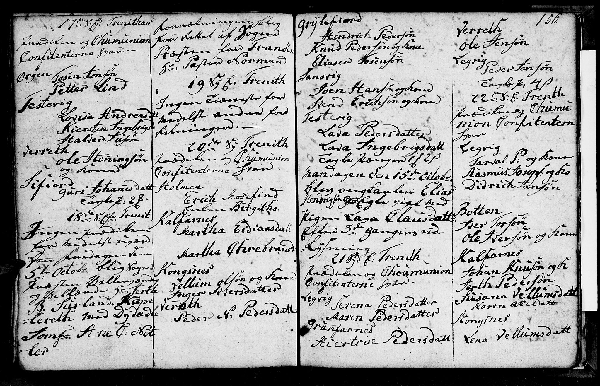 Berg sokneprestkontor, AV/SATØ-S-1318/G/Ga/Gab/L0010klokker: Parish register (copy) no. 10, 1783-1811, p. 156