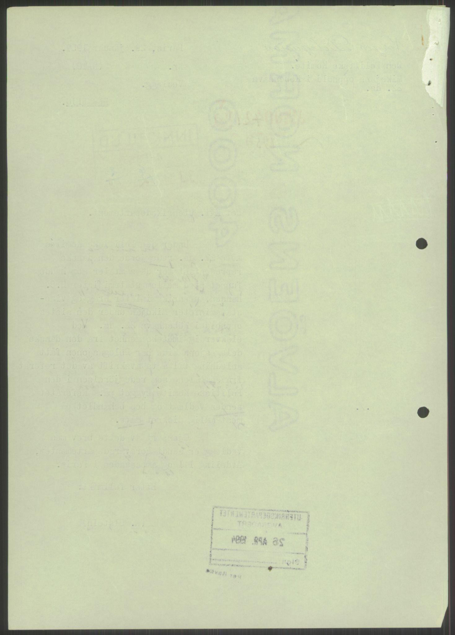 Utenriksdepartementet, RA/S-2259, 1951-1959, p. 116