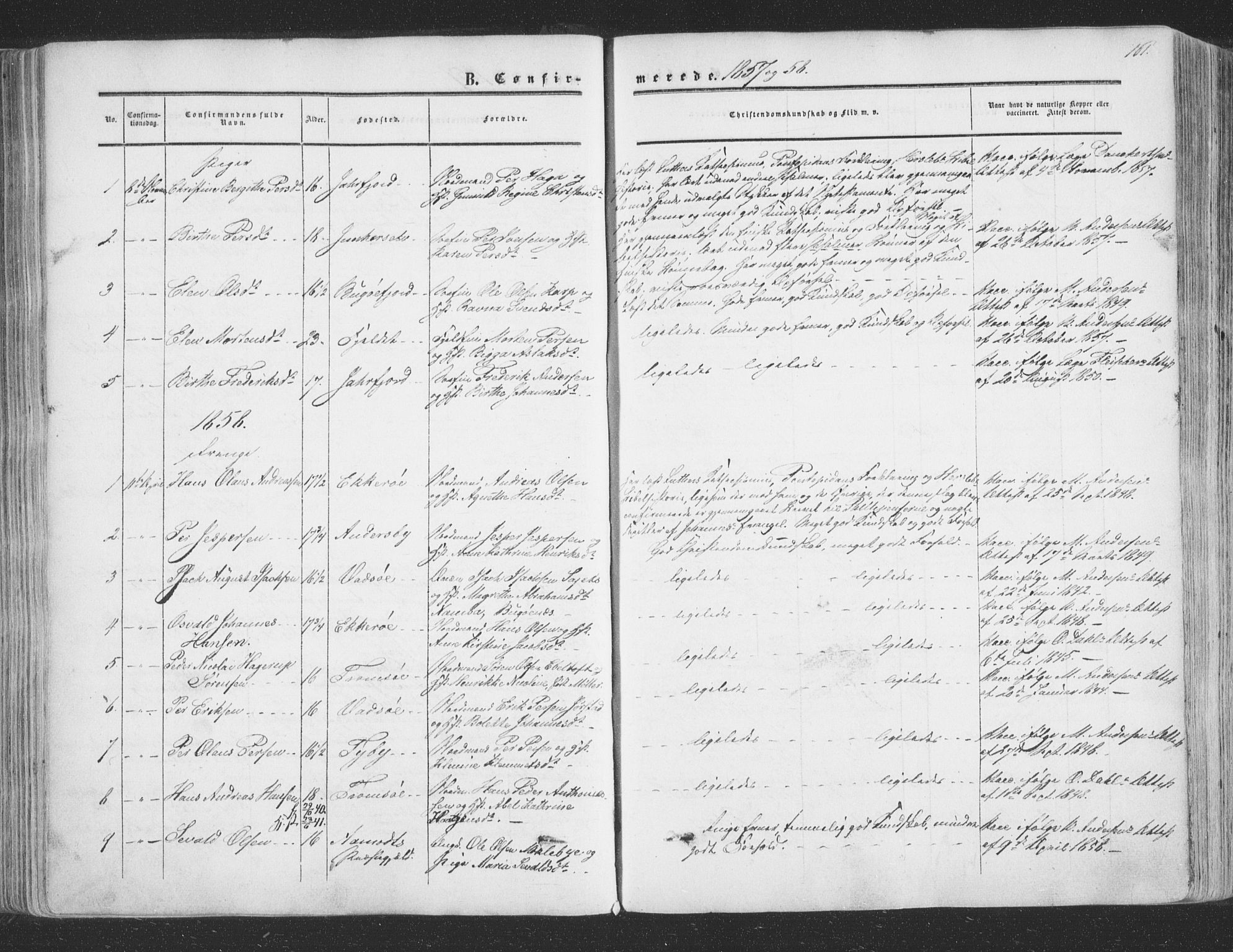 Vadsø sokneprestkontor, SATØ/S-1325/H/Ha/L0004kirke: Parish register (official) no. 4, 1854-1880, p. 161