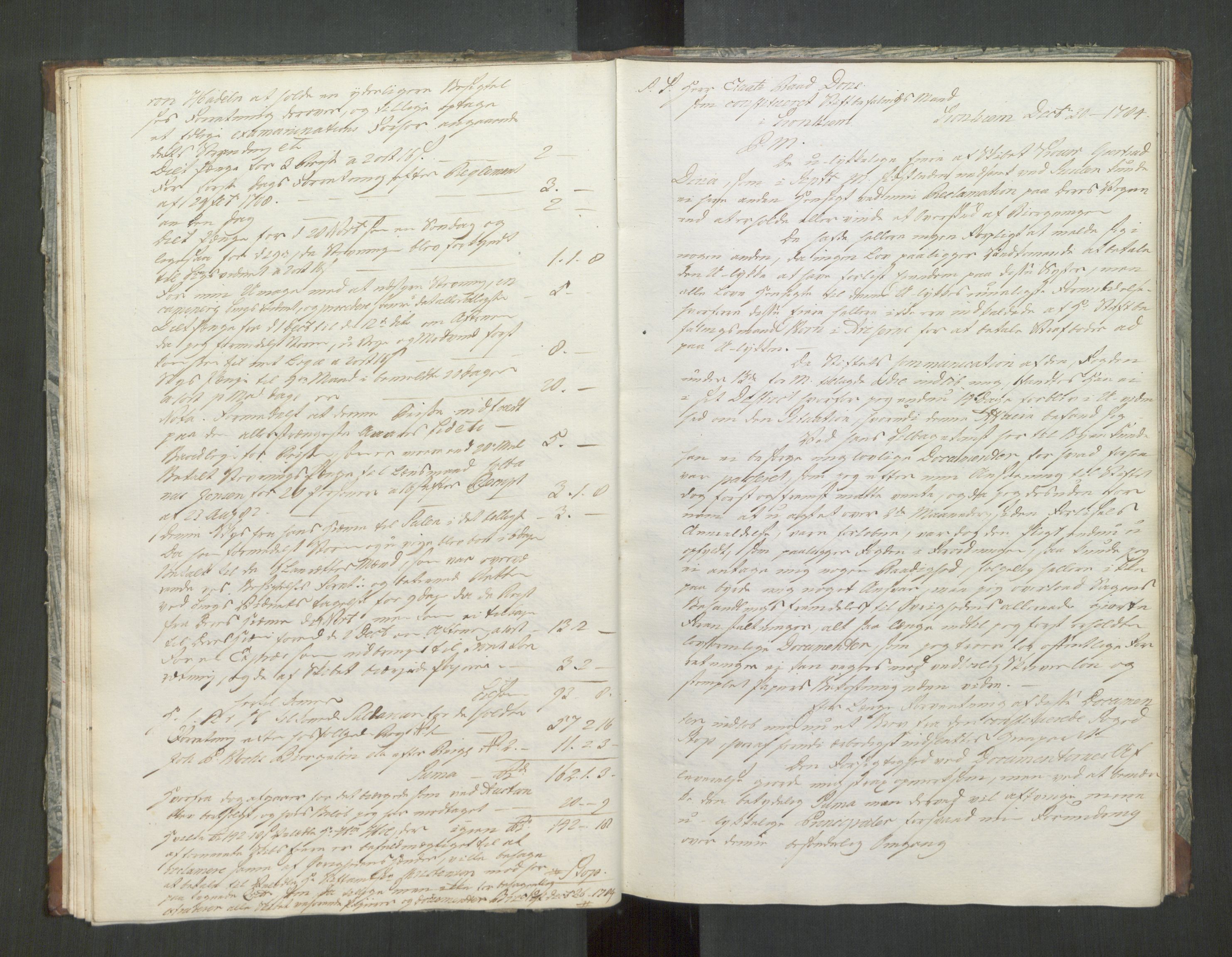 Hoë, Herman & Co, AV/SAT-PA-0280/11/L0044: Kopibok for H. Hoe som havarikommisjonær, 1784-1806