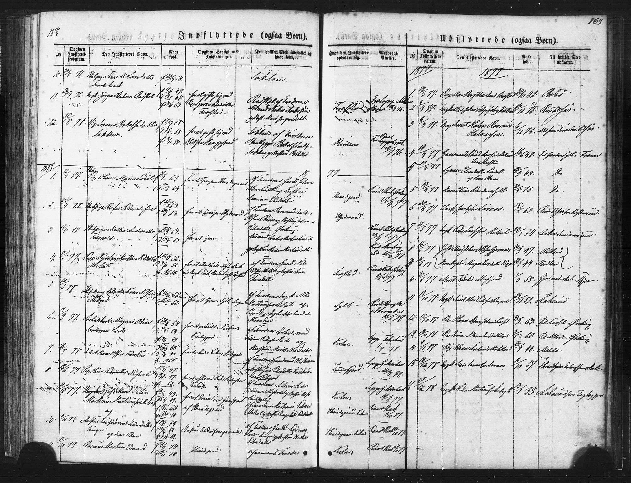 Ministerialprotokoller, klokkerbøker og fødselsregistre - Møre og Romsdal, AV/SAT-A-1454/539/L0530: Parish register (official) no. 539A03, 1872-1886, p. 169