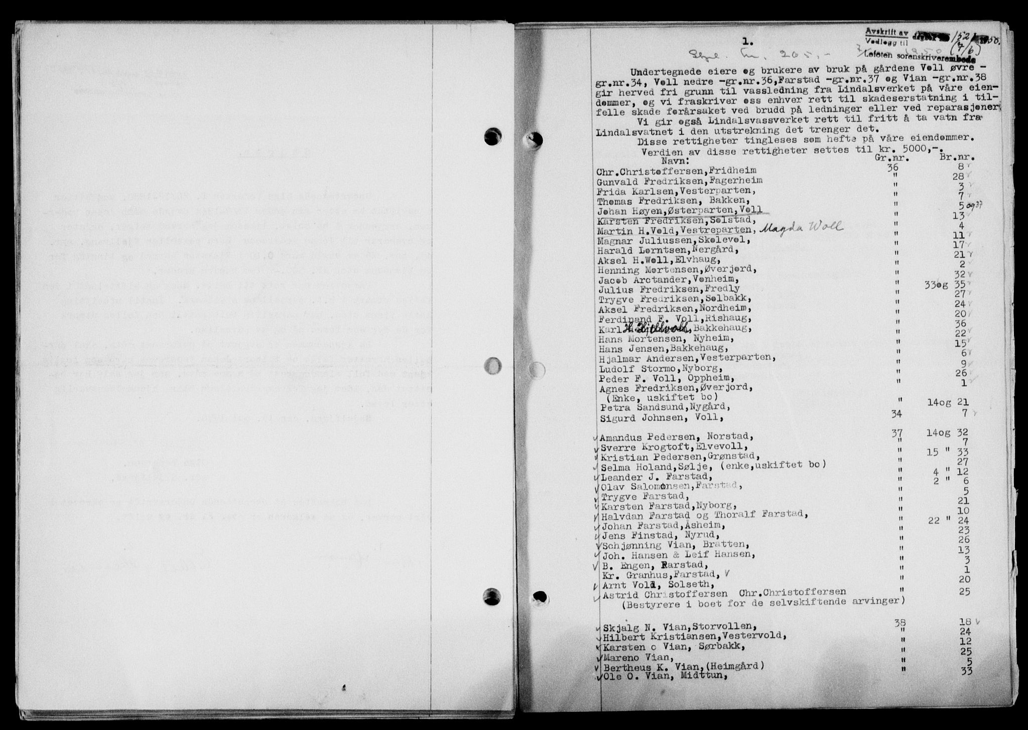 Lofoten sorenskriveri, SAT/A-0017/1/2/2C/L0023a: Mortgage book no. 23a, 1950-1950, Diary no: : 1521/1950