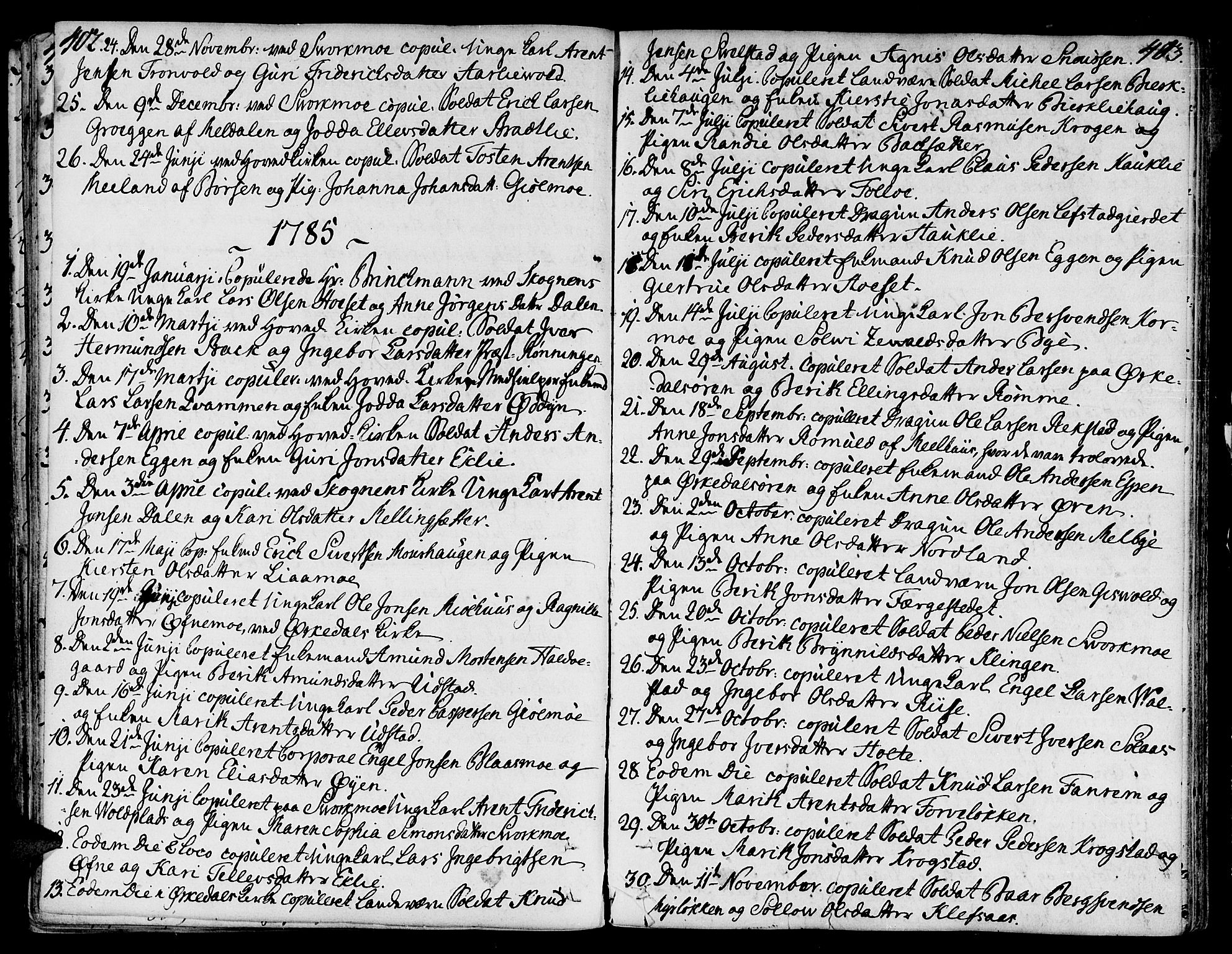 Ministerialprotokoller, klokkerbøker og fødselsregistre - Sør-Trøndelag, SAT/A-1456/668/L0802: Parish register (official) no. 668A02, 1776-1799, p. 402-403