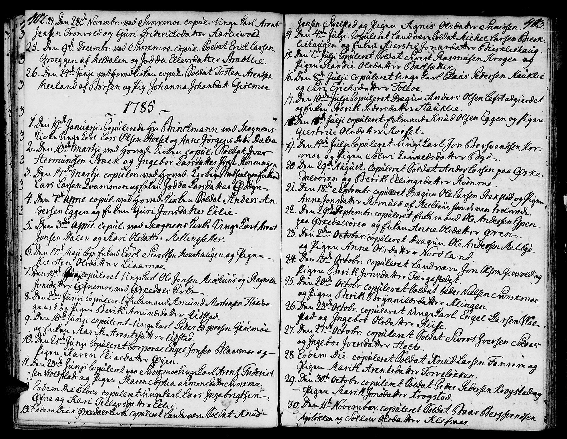 Ministerialprotokoller, klokkerbøker og fødselsregistre - Sør-Trøndelag, AV/SAT-A-1456/668/L0802: Parish register (official) no. 668A02, 1776-1799, p. 402-403