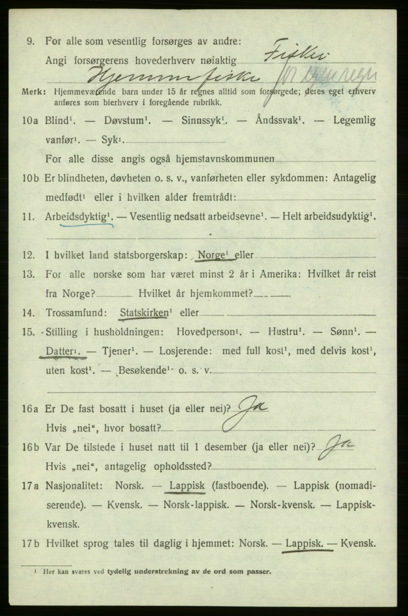SATØ, 1920 census for , 1920, p. 2875