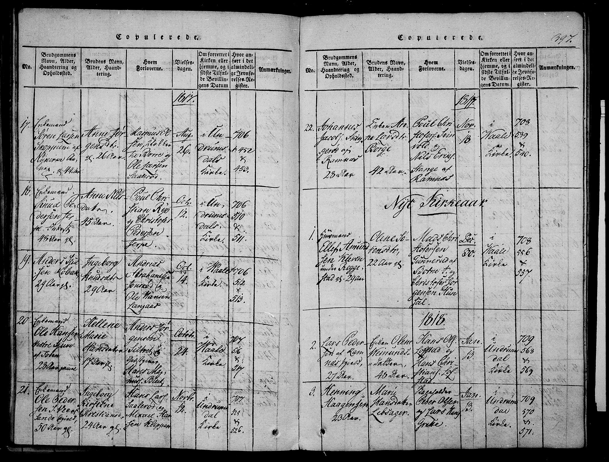 Våle kirkebøker, AV/SAKO-A-334/F/Fa/L0007: Parish register (official) no. I 7, 1814-1824, p. 396-397