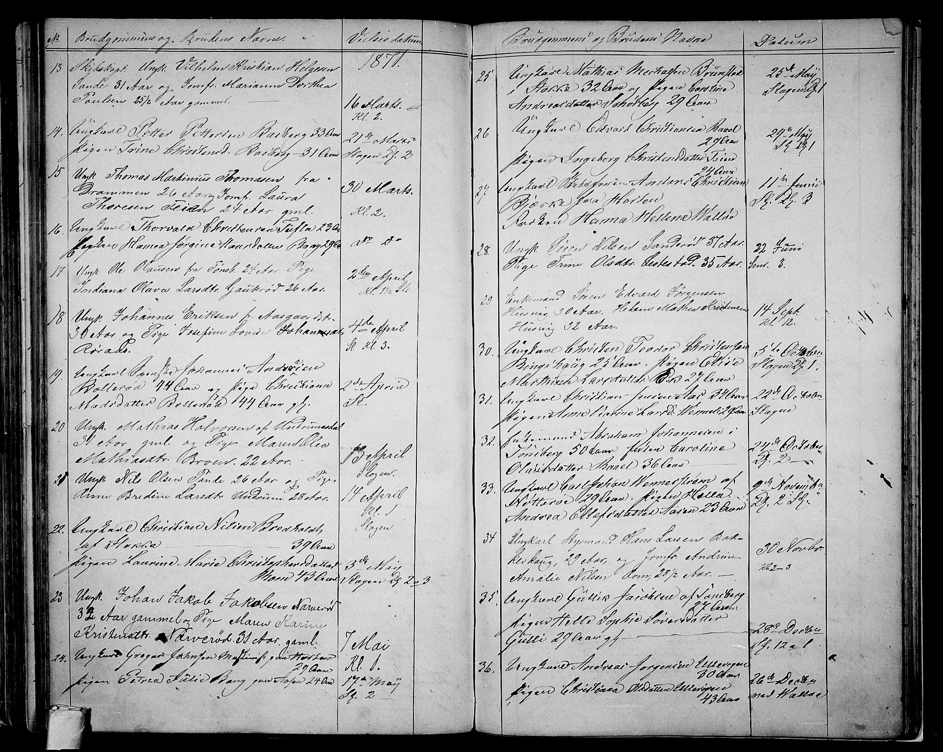 Sem kirkebøker, AV/SAKO-A-5/G/Ga/L0004: Parish register (copy) no. I 4, 1855-1877